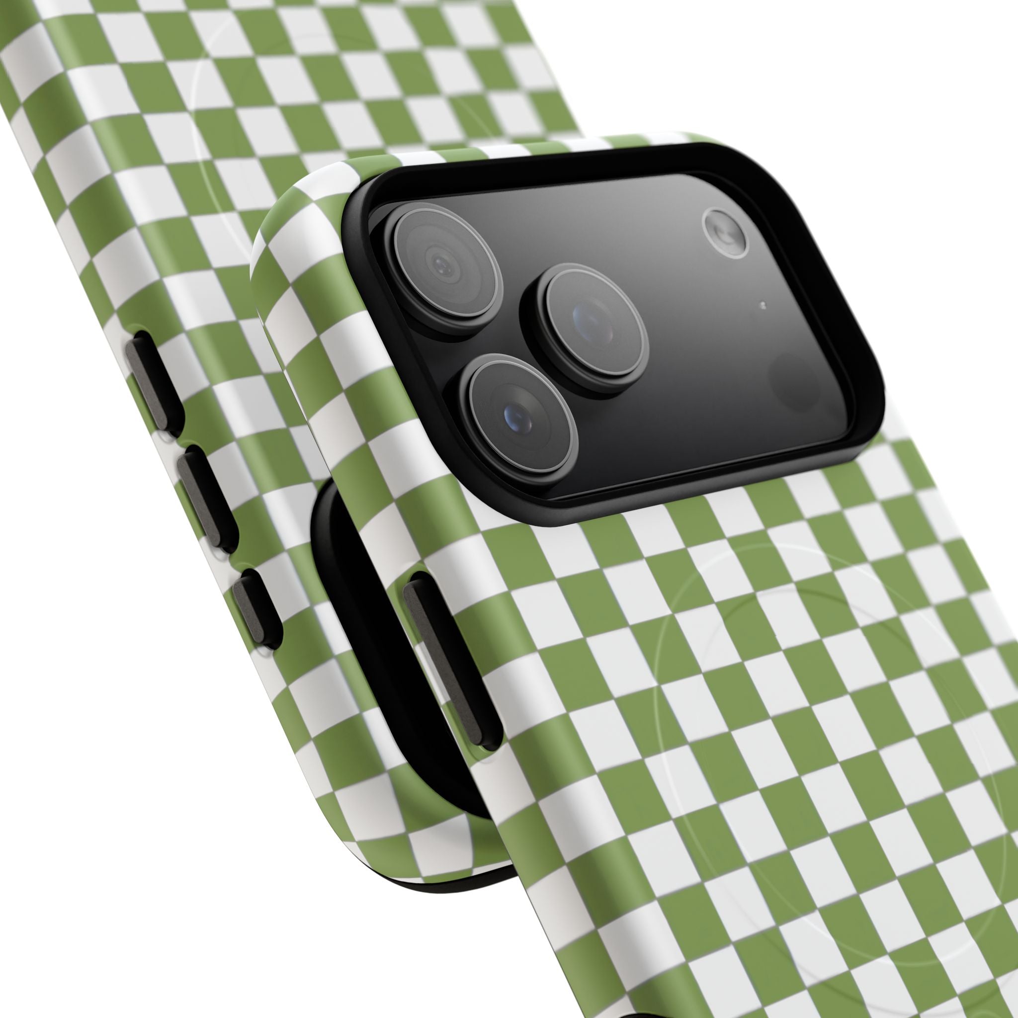 Green Checkerboard Phone Case
