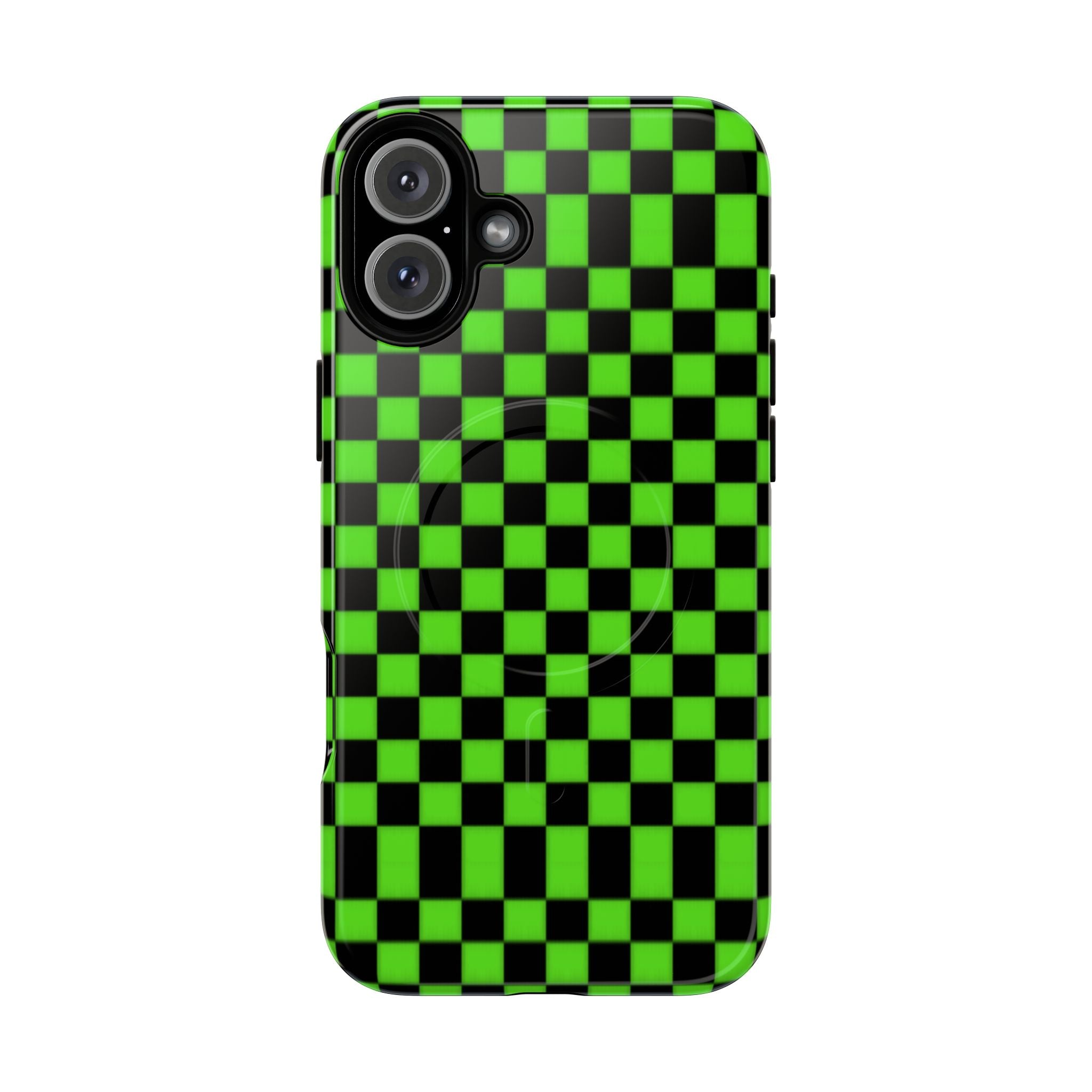 Green Black Checkered Phone Case