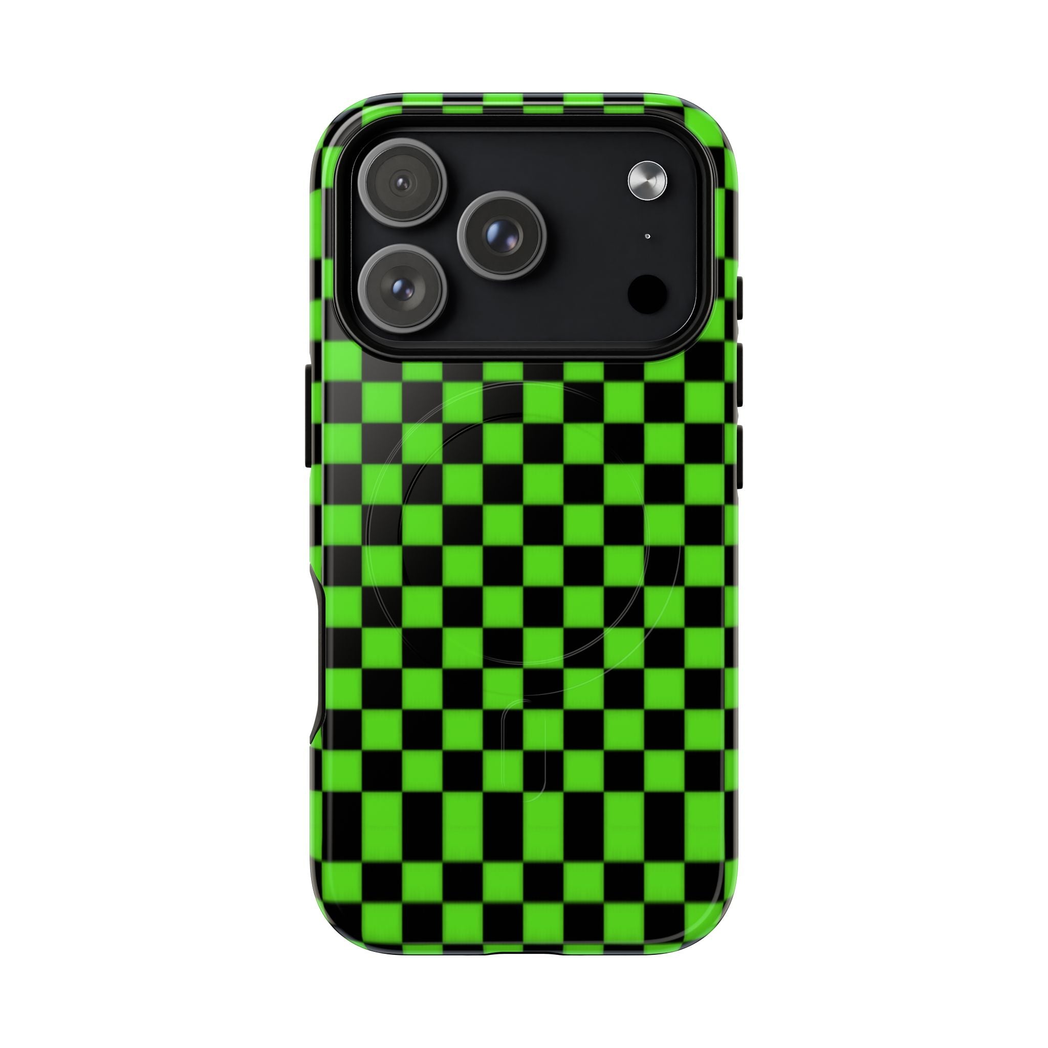 Green Black Checkered Phone Case
