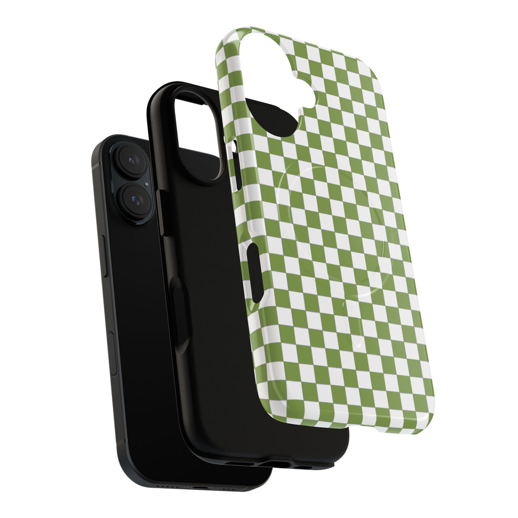 Green Checkerboard Phone Case