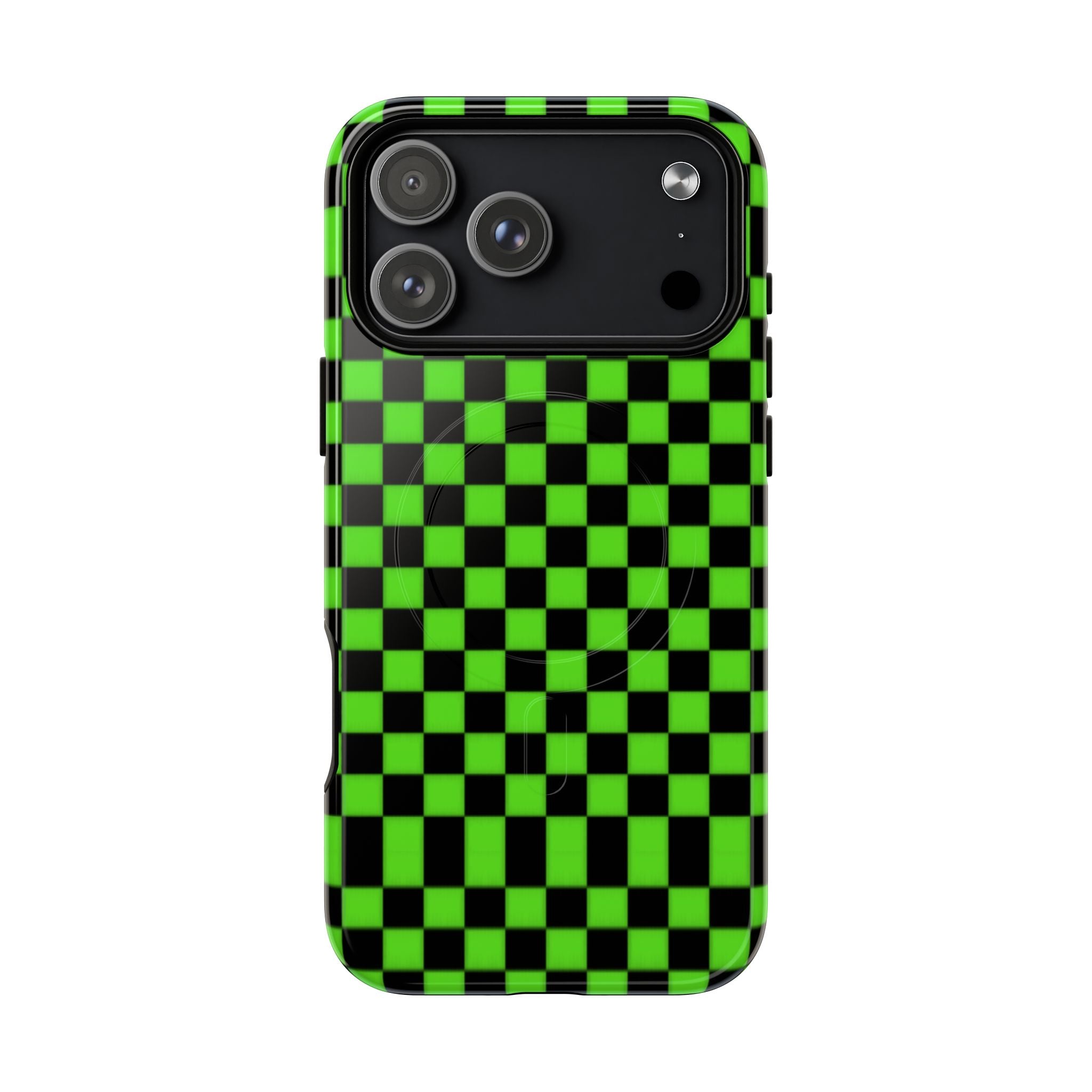 Green Black Checkered Phone Case