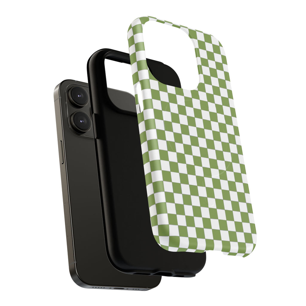 Green Checkerboard Phone Case
