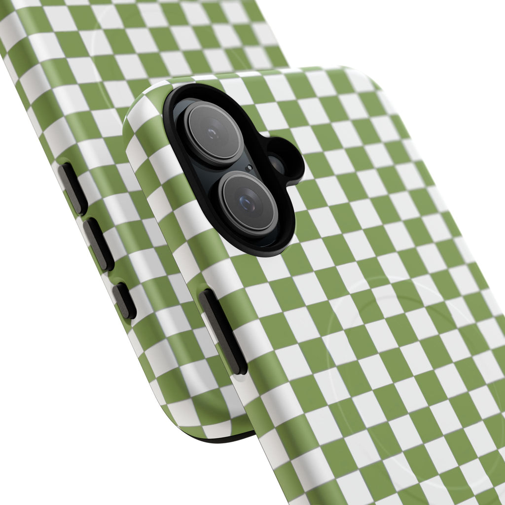 Green Checkerboard Phone Case