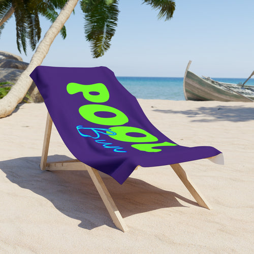 "Pool Bum" Beach Towel