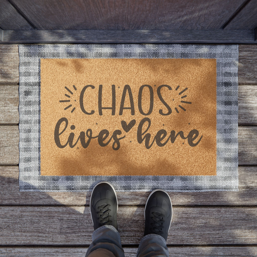 "Chaos Lives Here" Doormat
