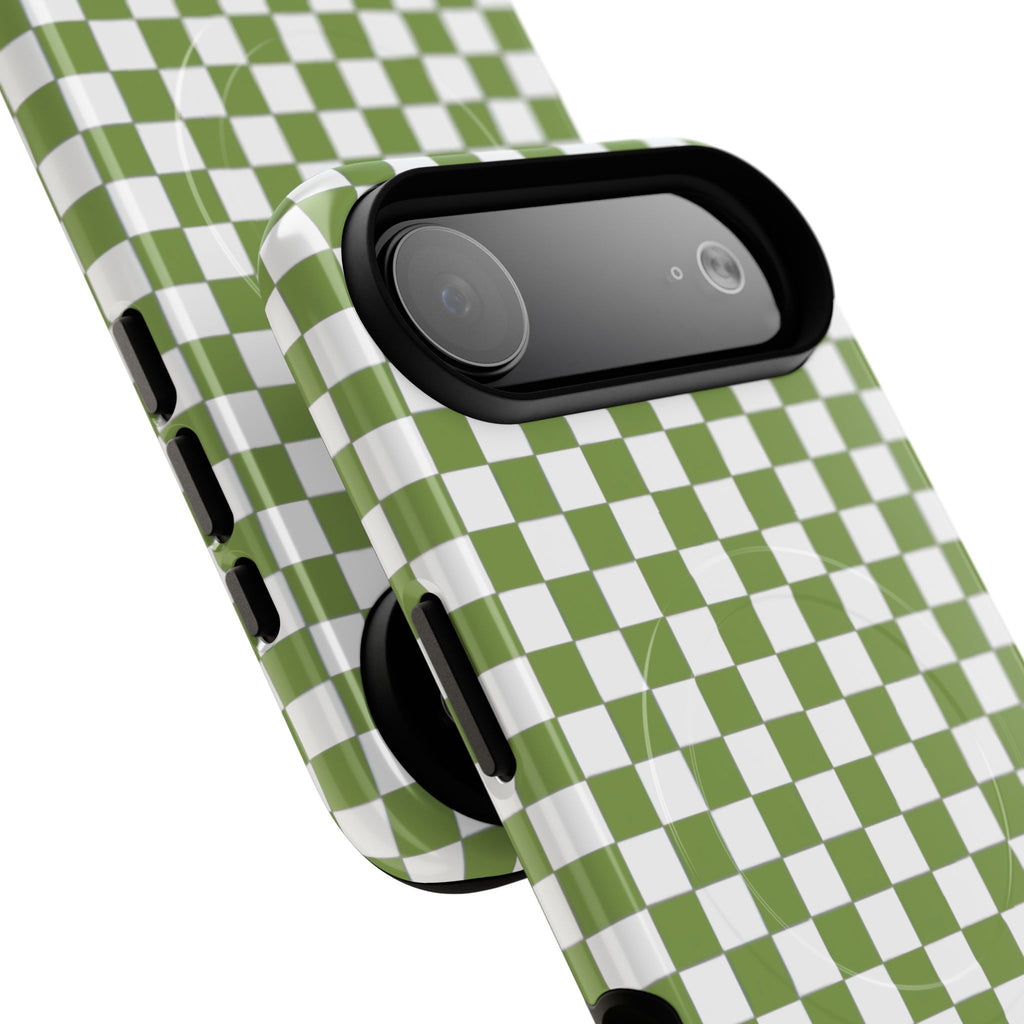 Green Checkerboard Phone Case