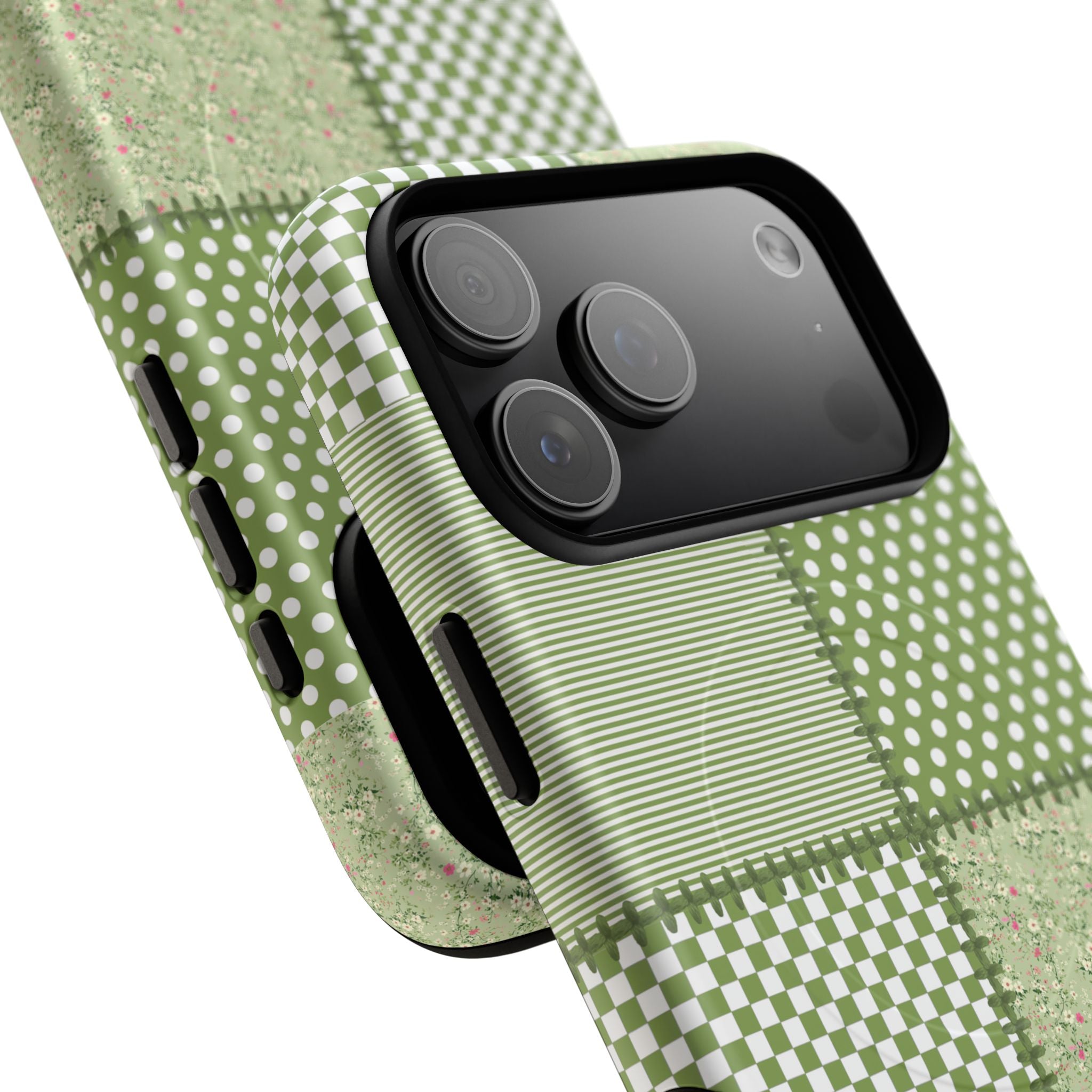 Green Patchwork Phone Case