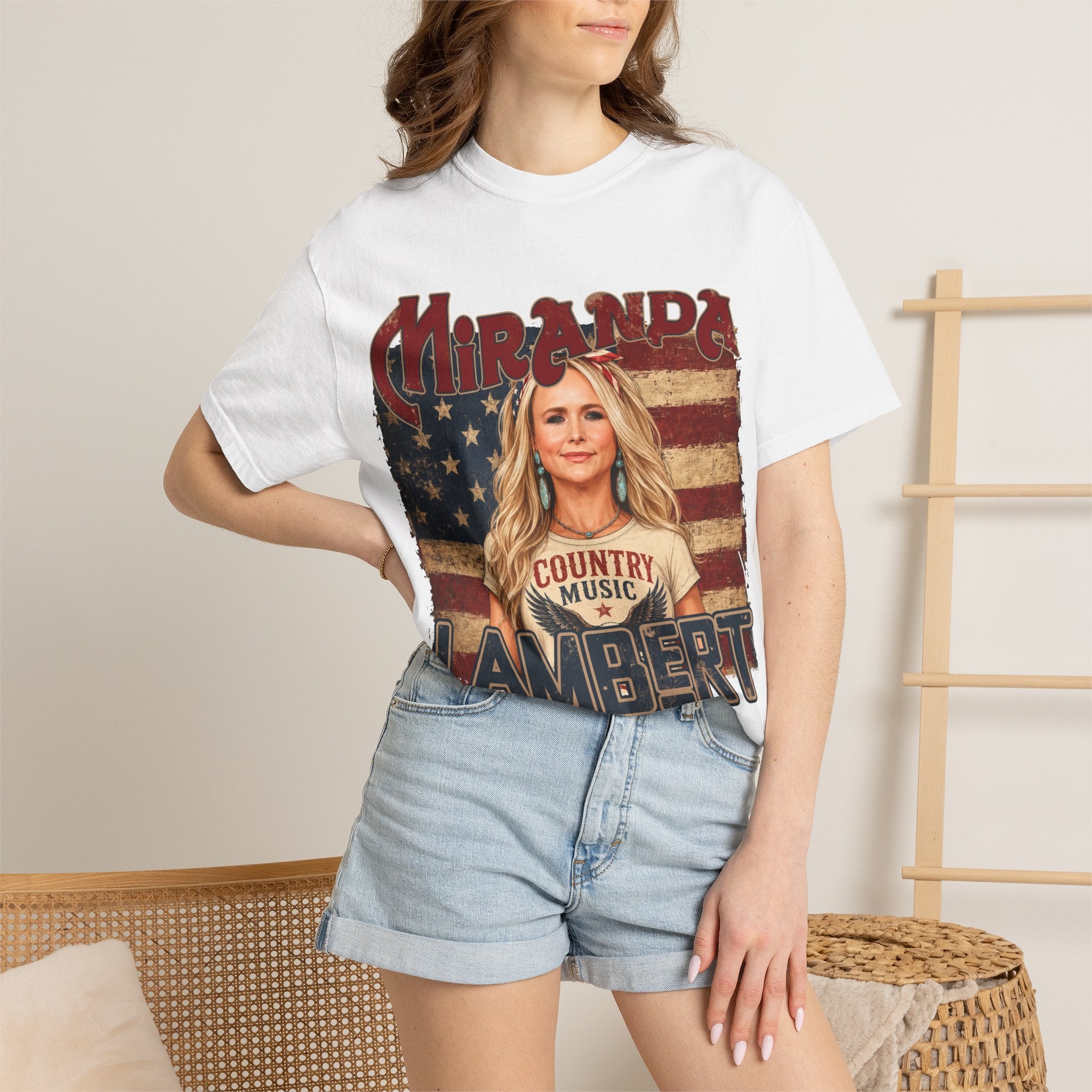 Country Music Vintage Flag Graphic Tee
