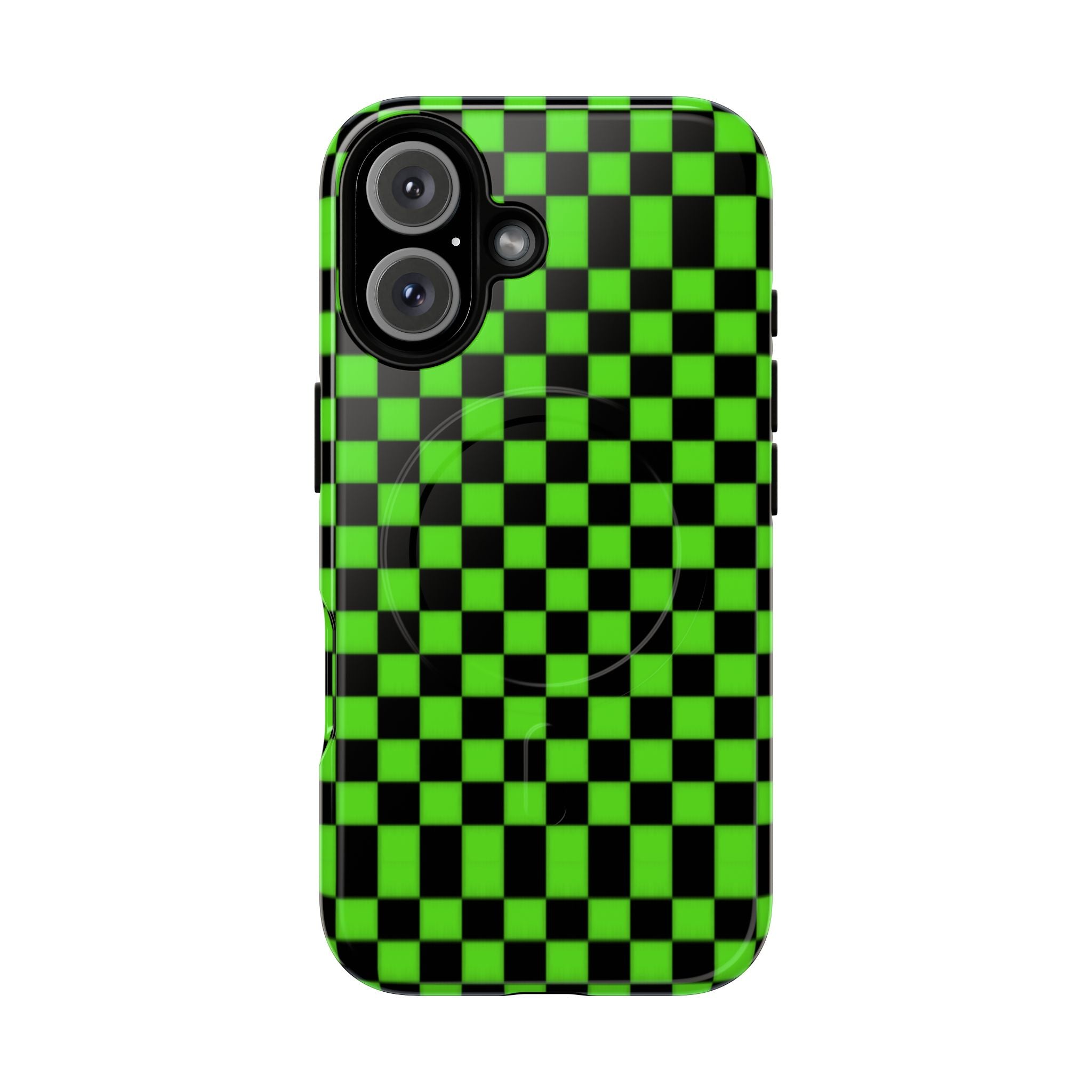 Green Black Checkered Phone Case