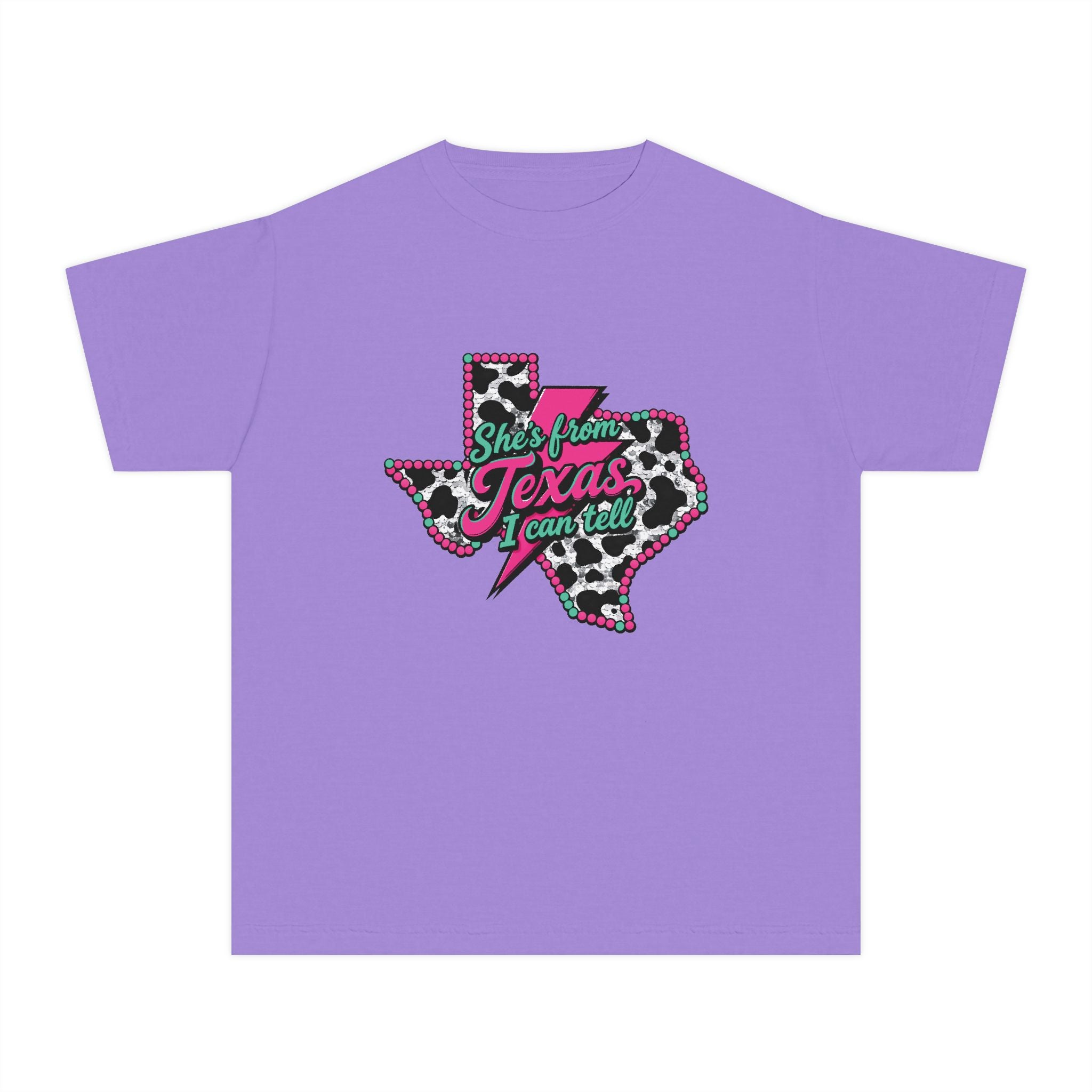 "She’s From Texas I Can Tell" Leopard Texas T-SHIRT