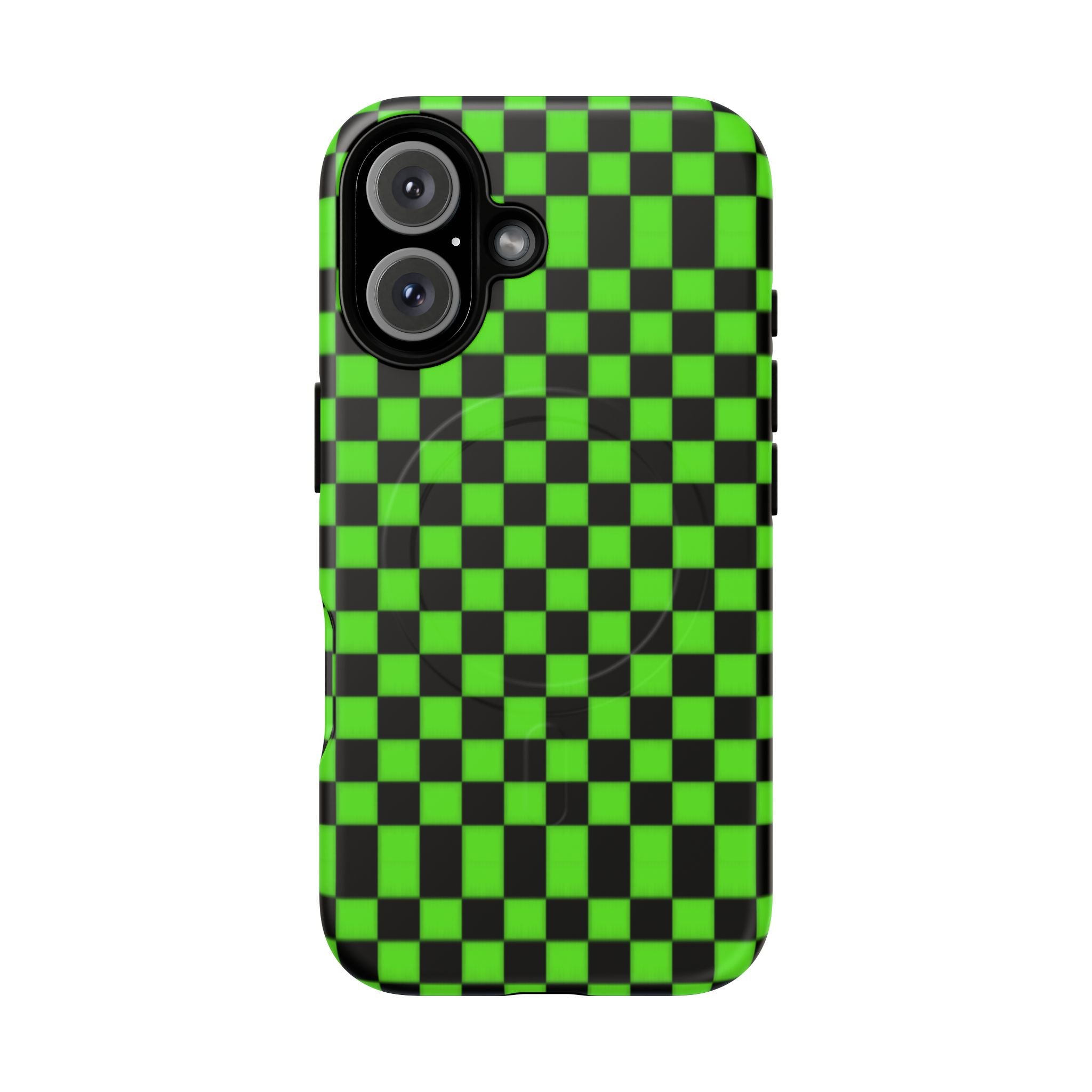 Green Black Checkered Phone Case