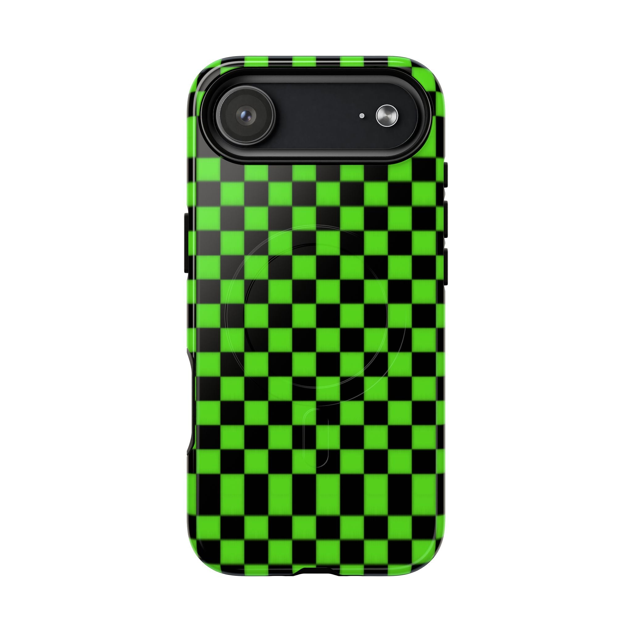 Green Black Checkered Phone Case