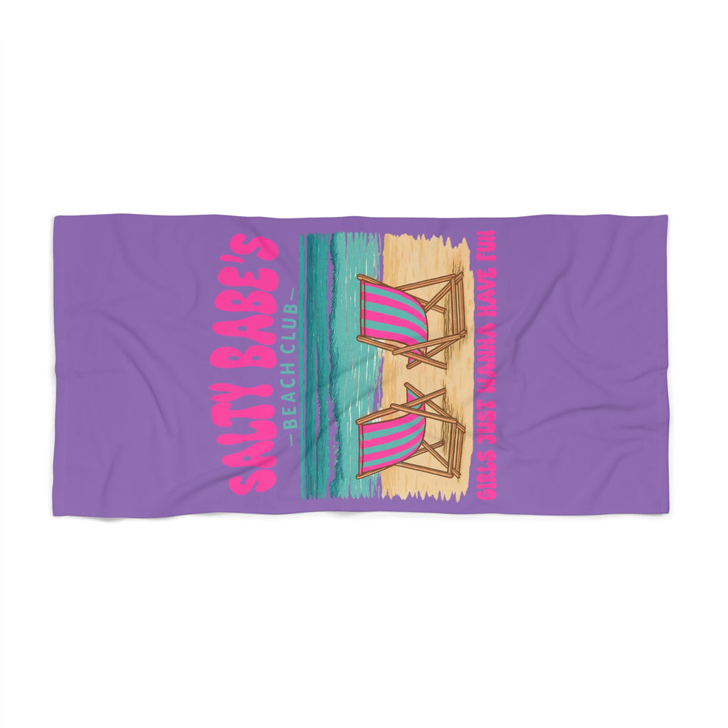 Salty Babe's Beach Club” Towel