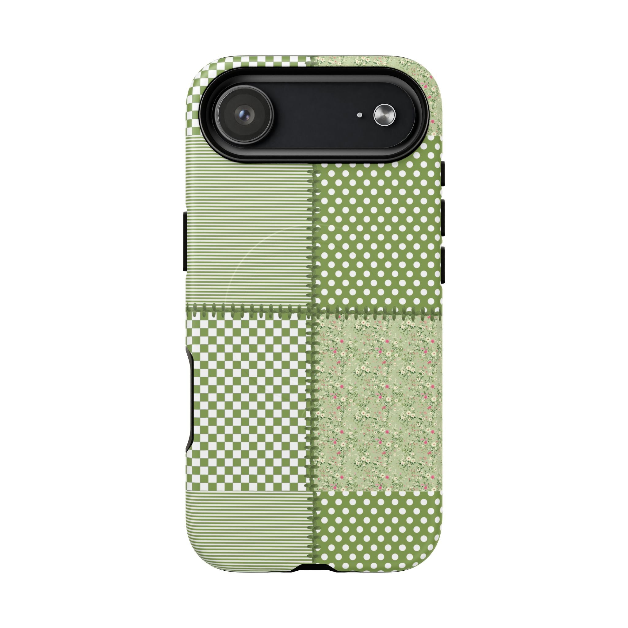 Green Patchwork Phone Case