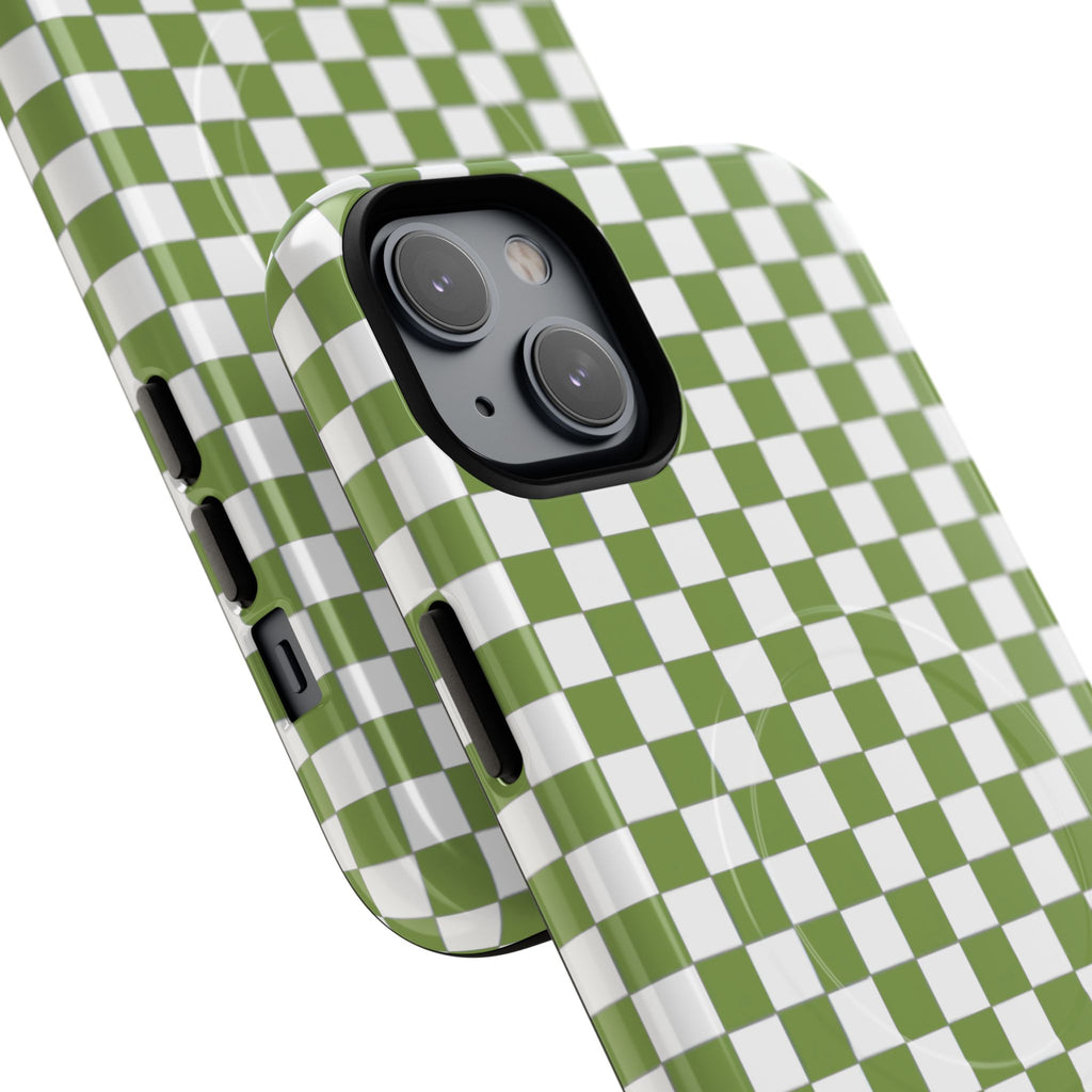 Green Checkerboard Phone Case