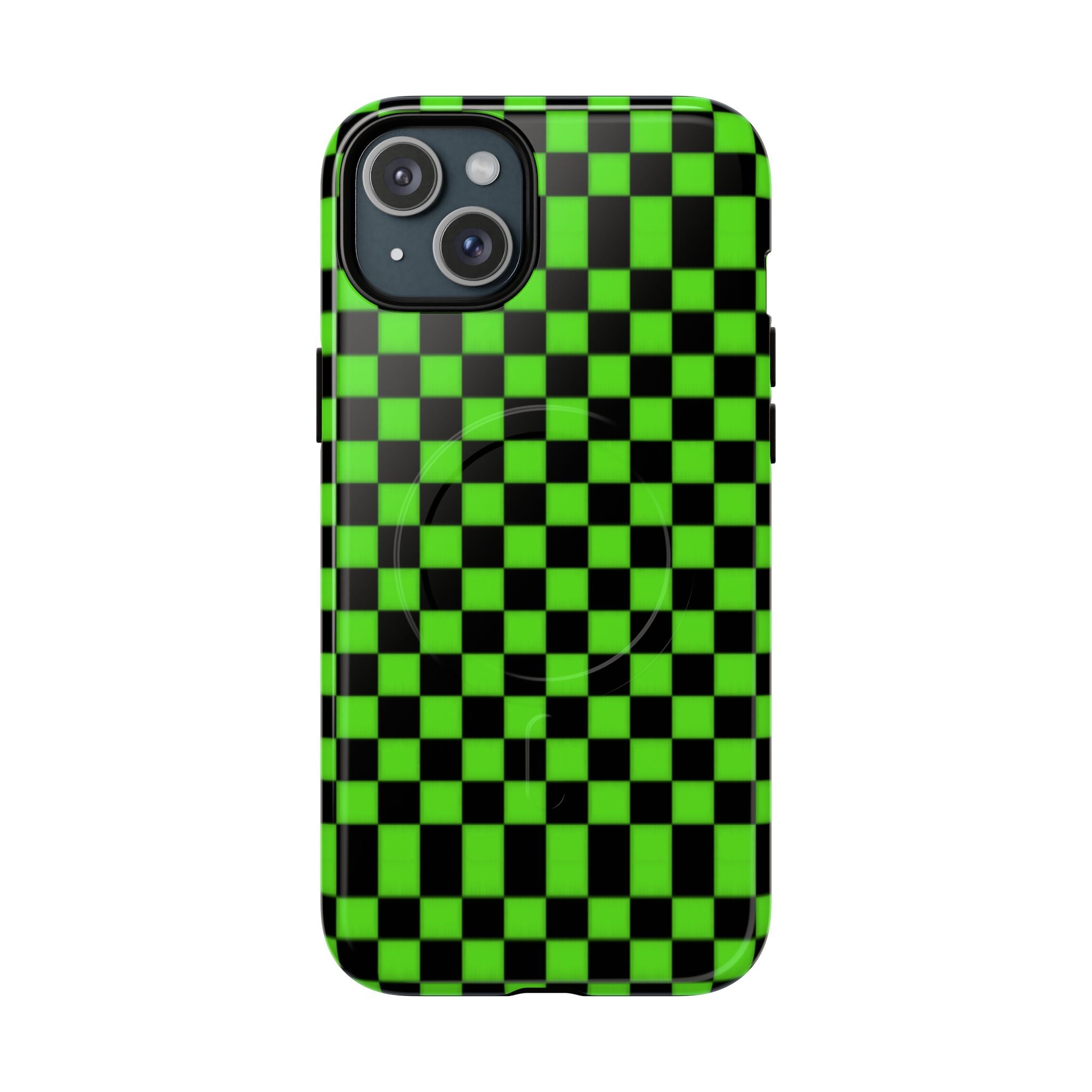 Green Black Checkered Phone Case