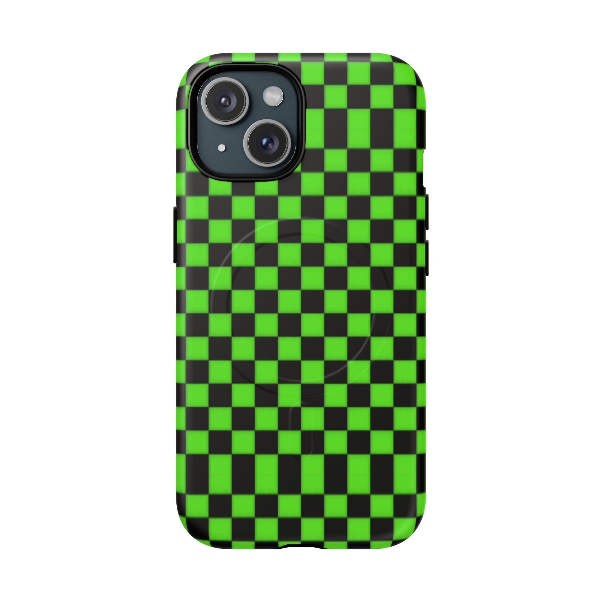 Green Black Checkered Phone Case