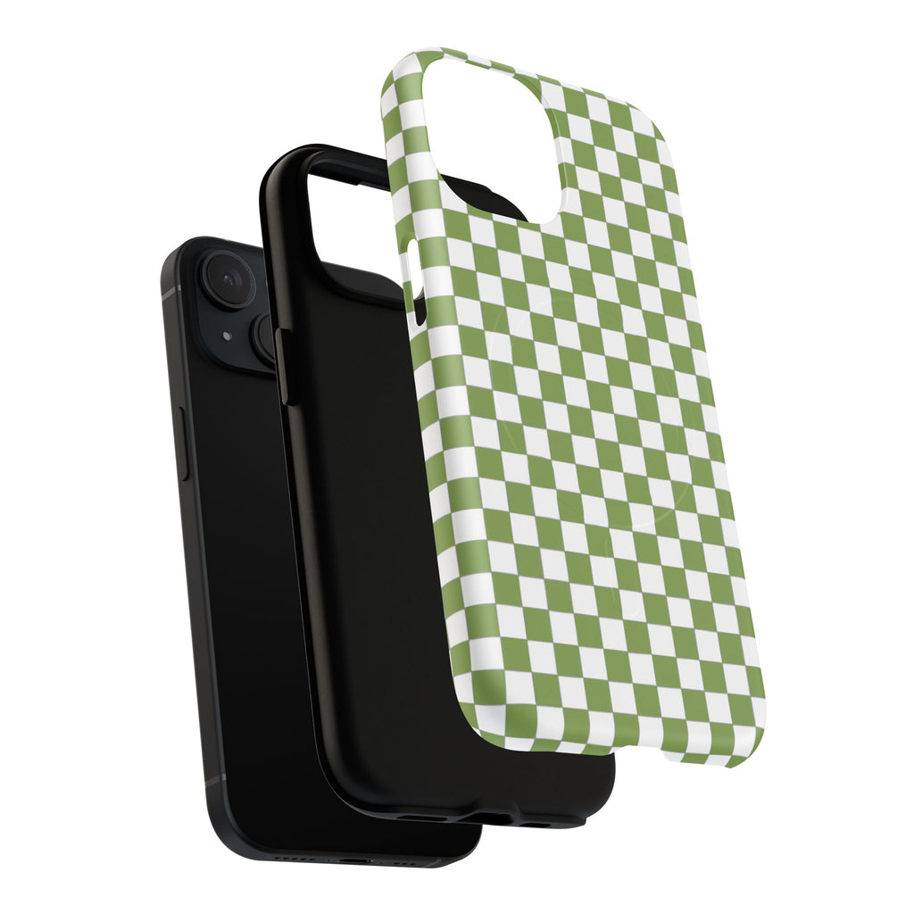 Green Checkerboard Phone Case