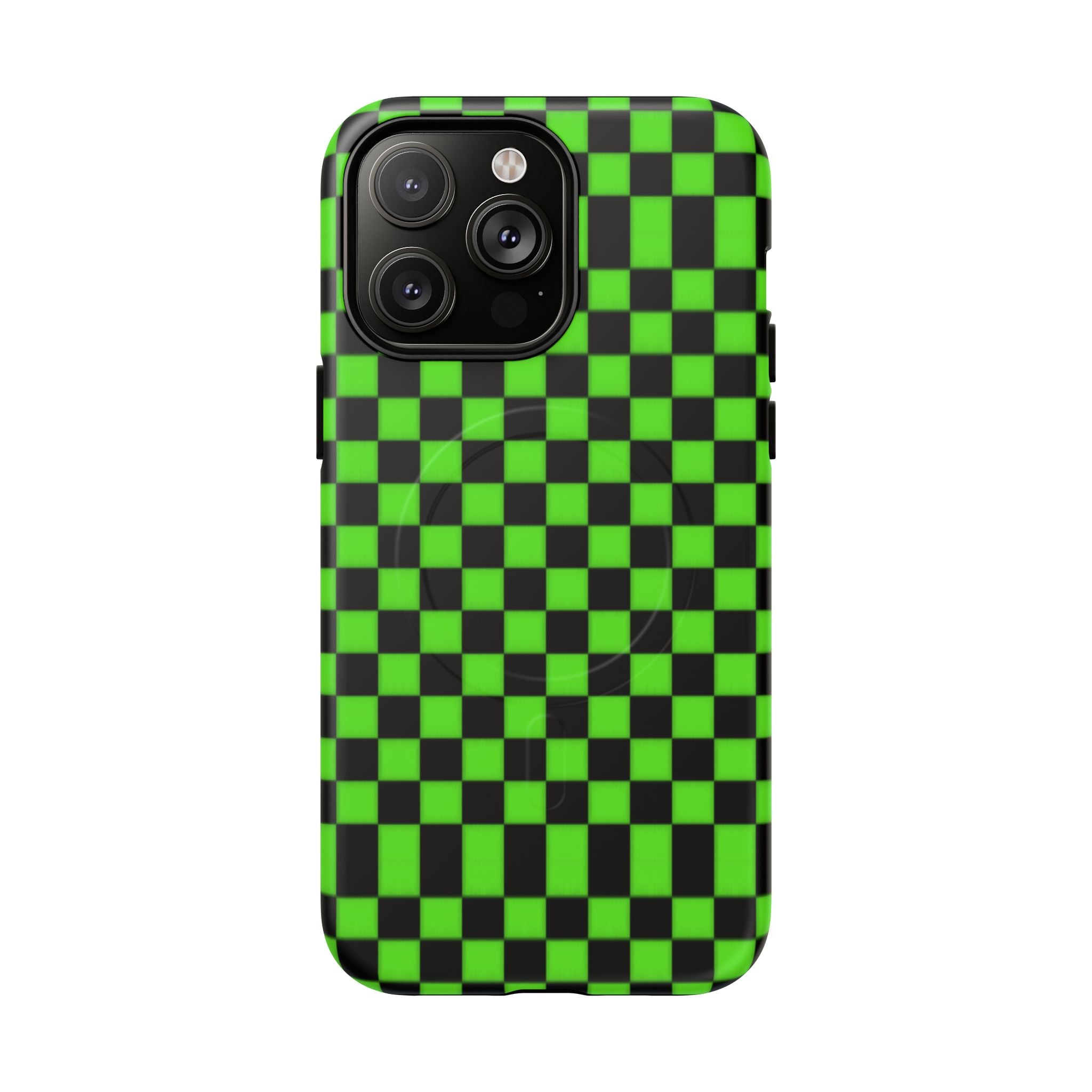 Green Black Checkered Phone Case