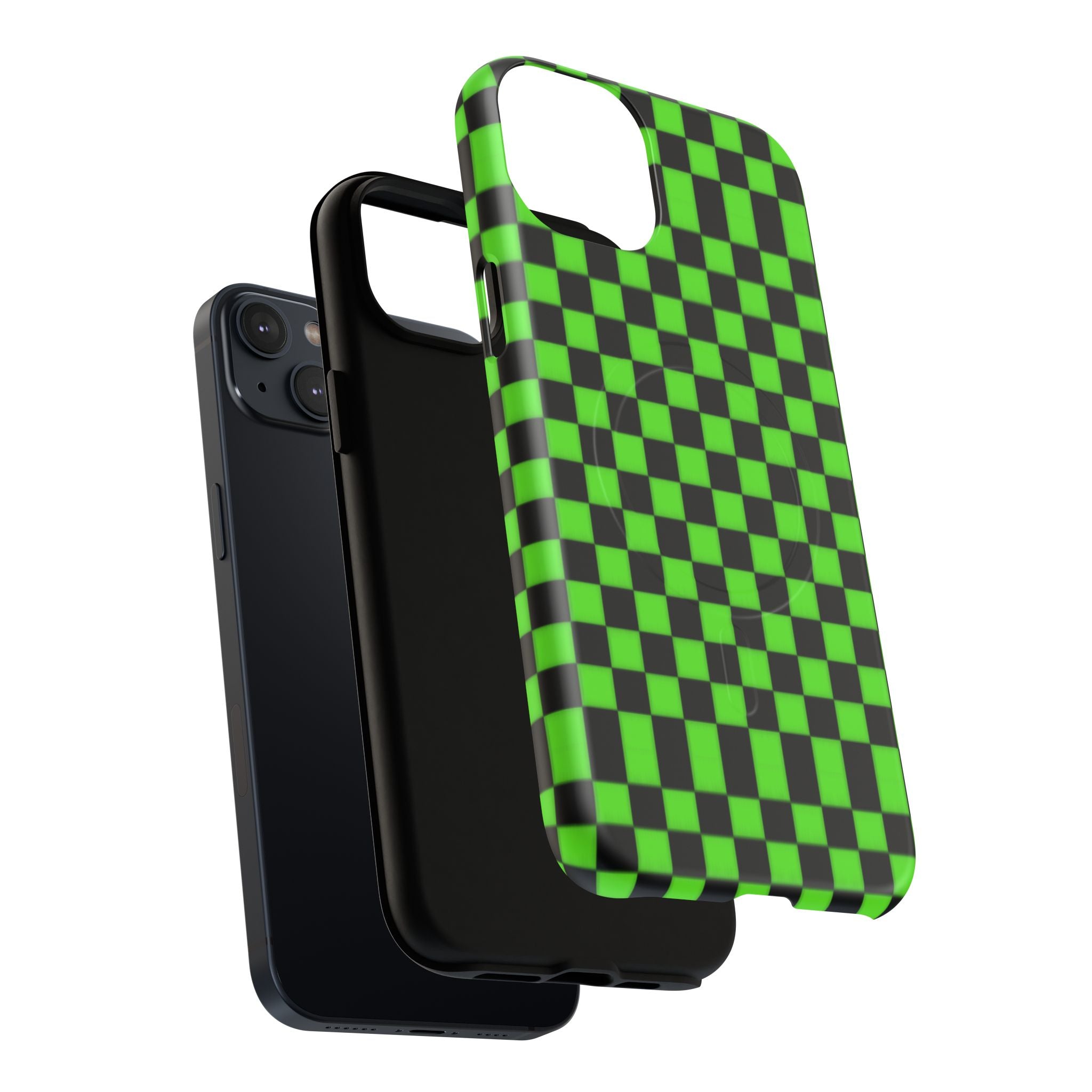 Green Black Checkered Phone Case