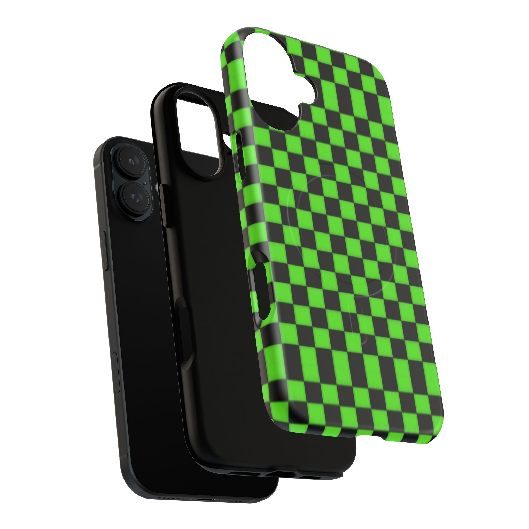 Green Black Checkered Phone Case