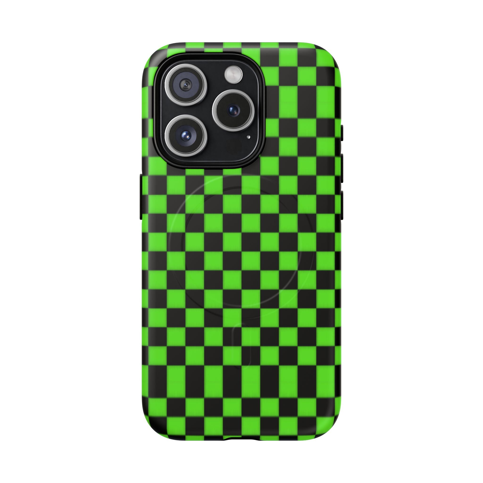 Green Black Checkered Phone Case