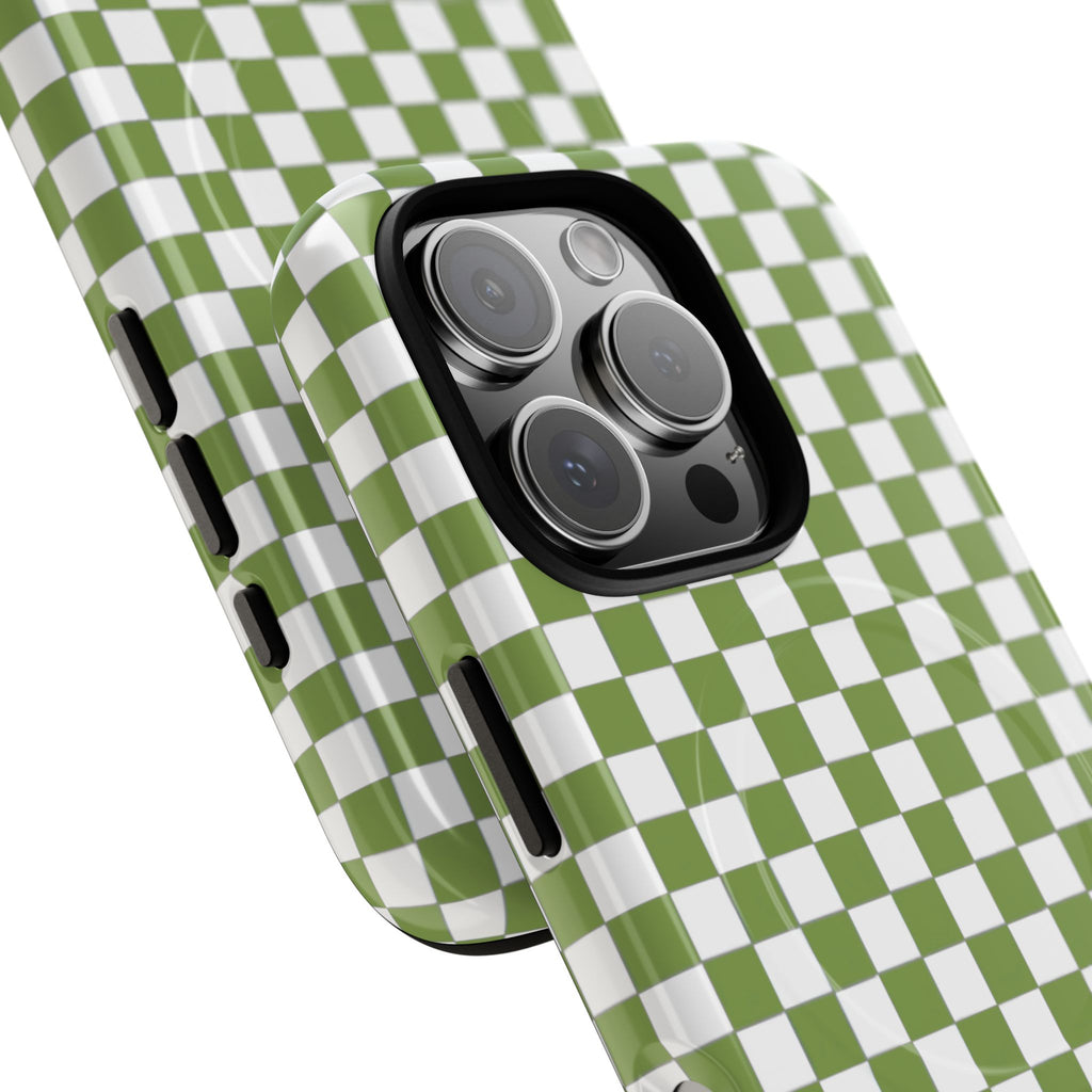 Green Checkerboard Phone Case
