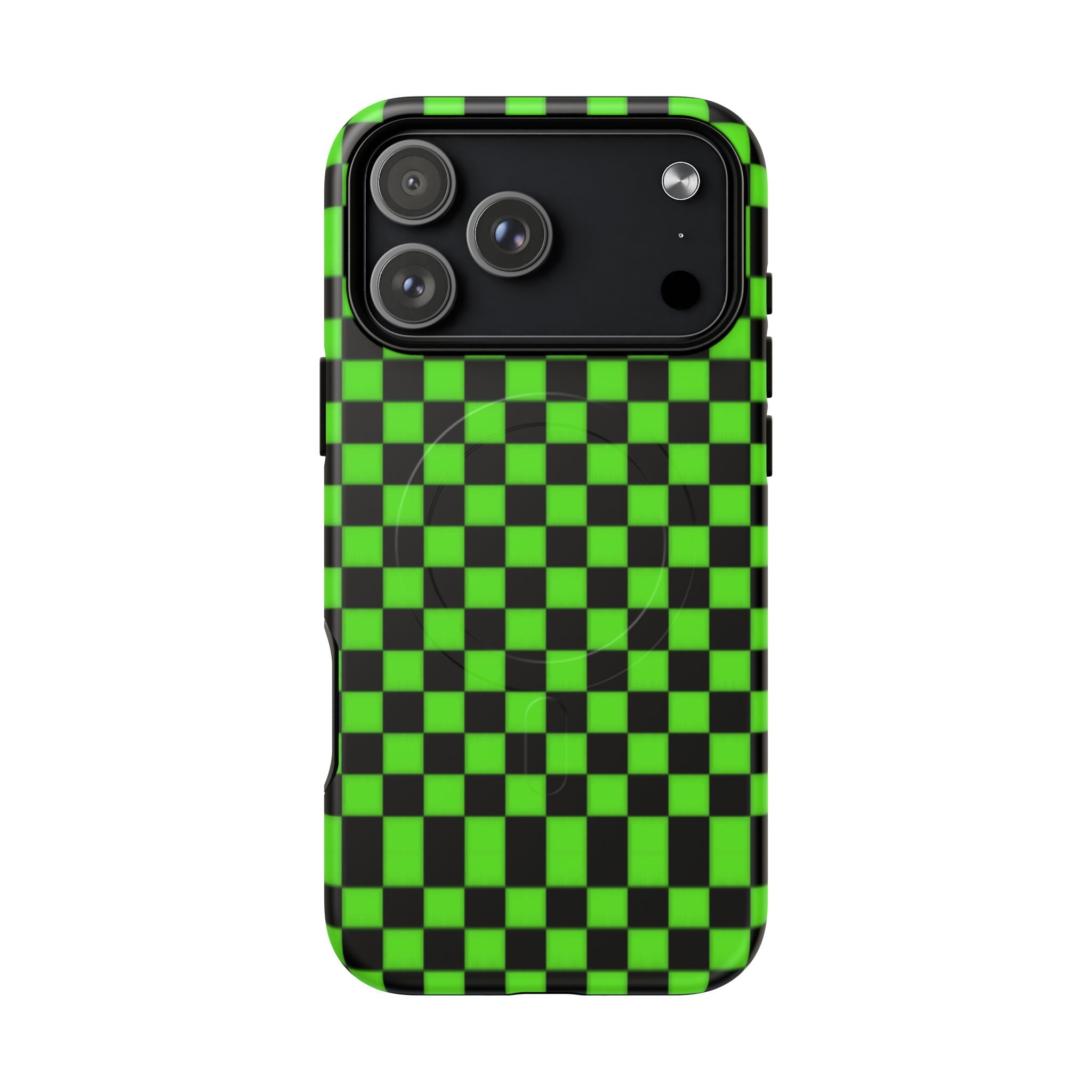 Green Black Checkered Phone Case