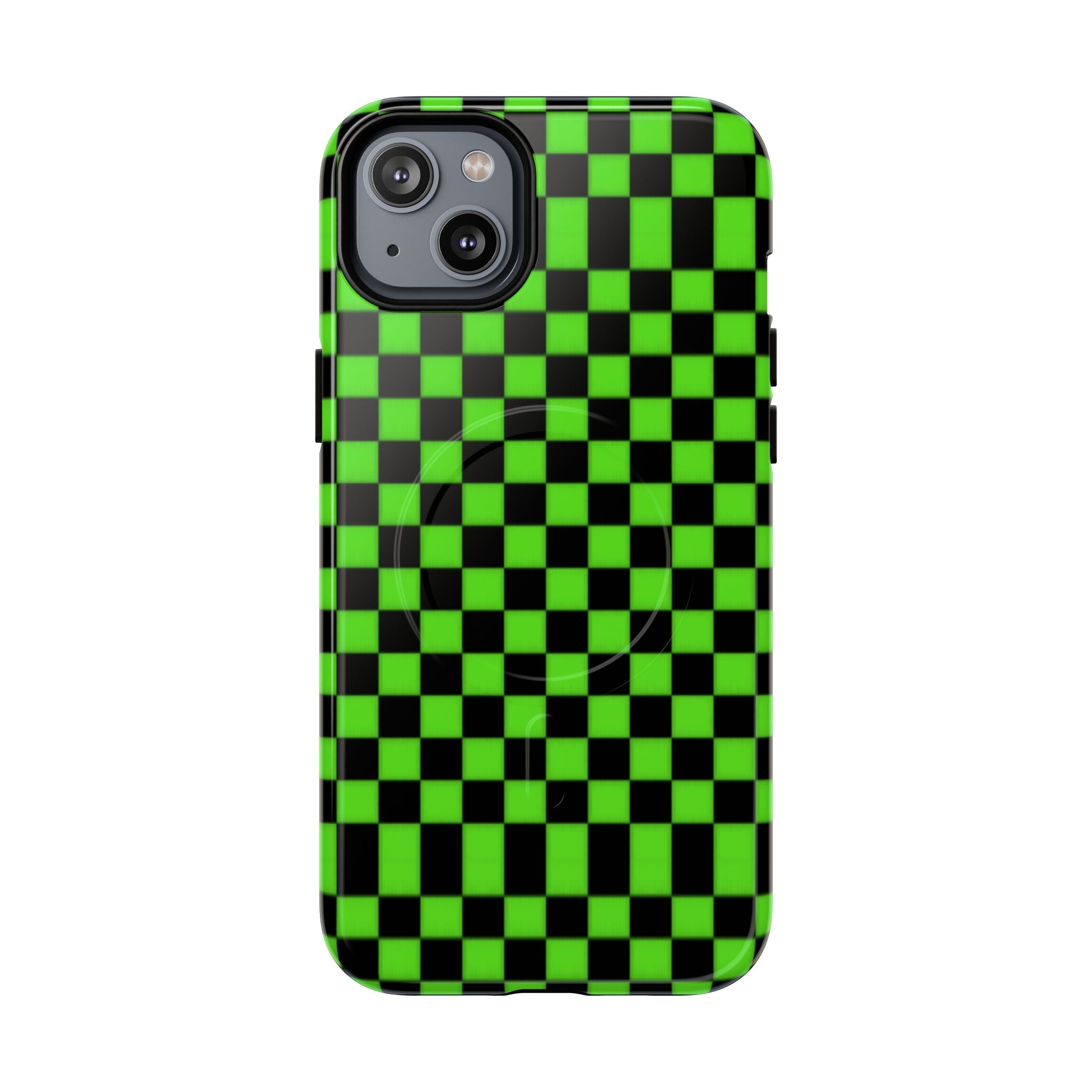 Green Black Checkered Phone Case