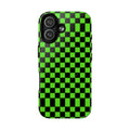 Green Black Checkered Phone Case