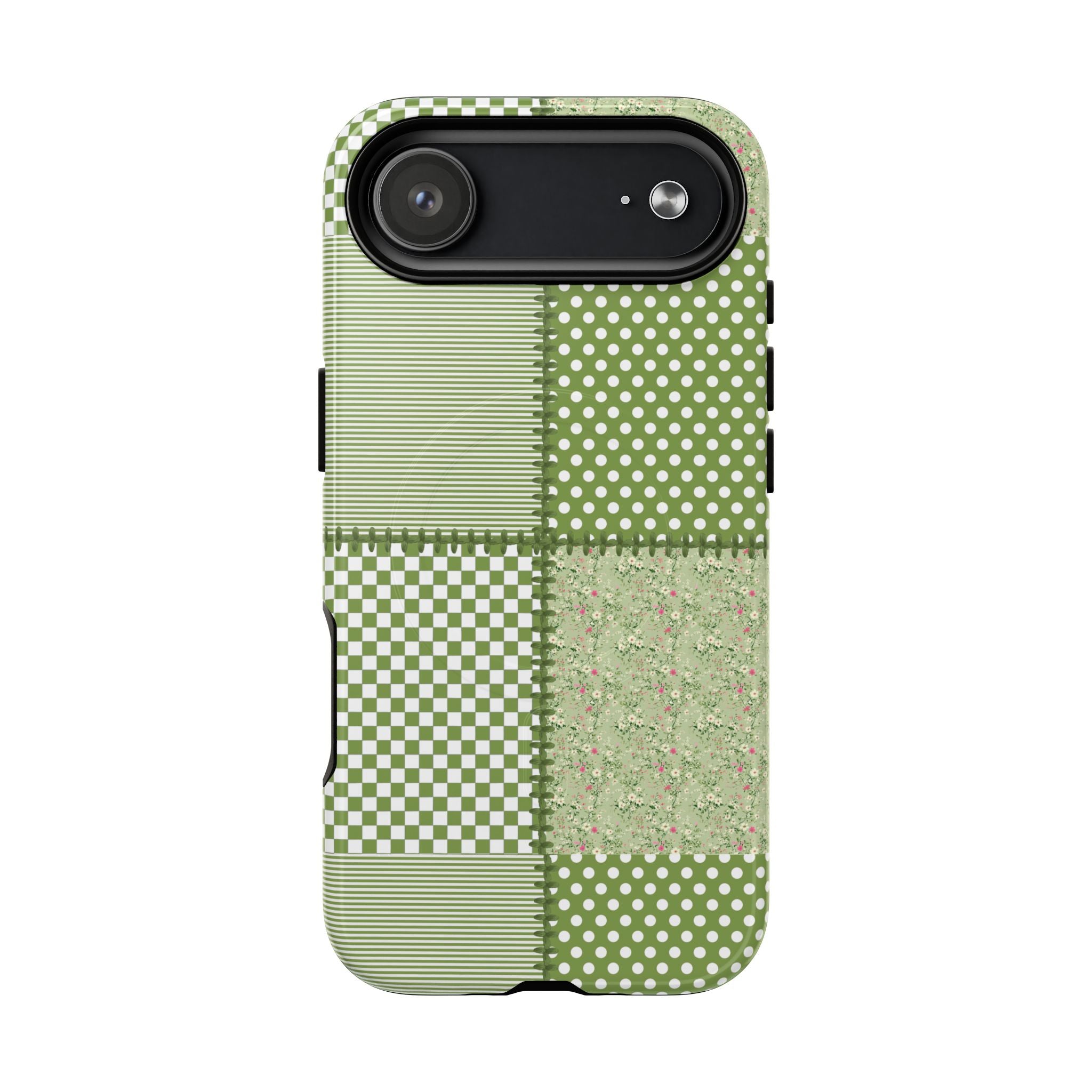 Green Patchwork Phone Case