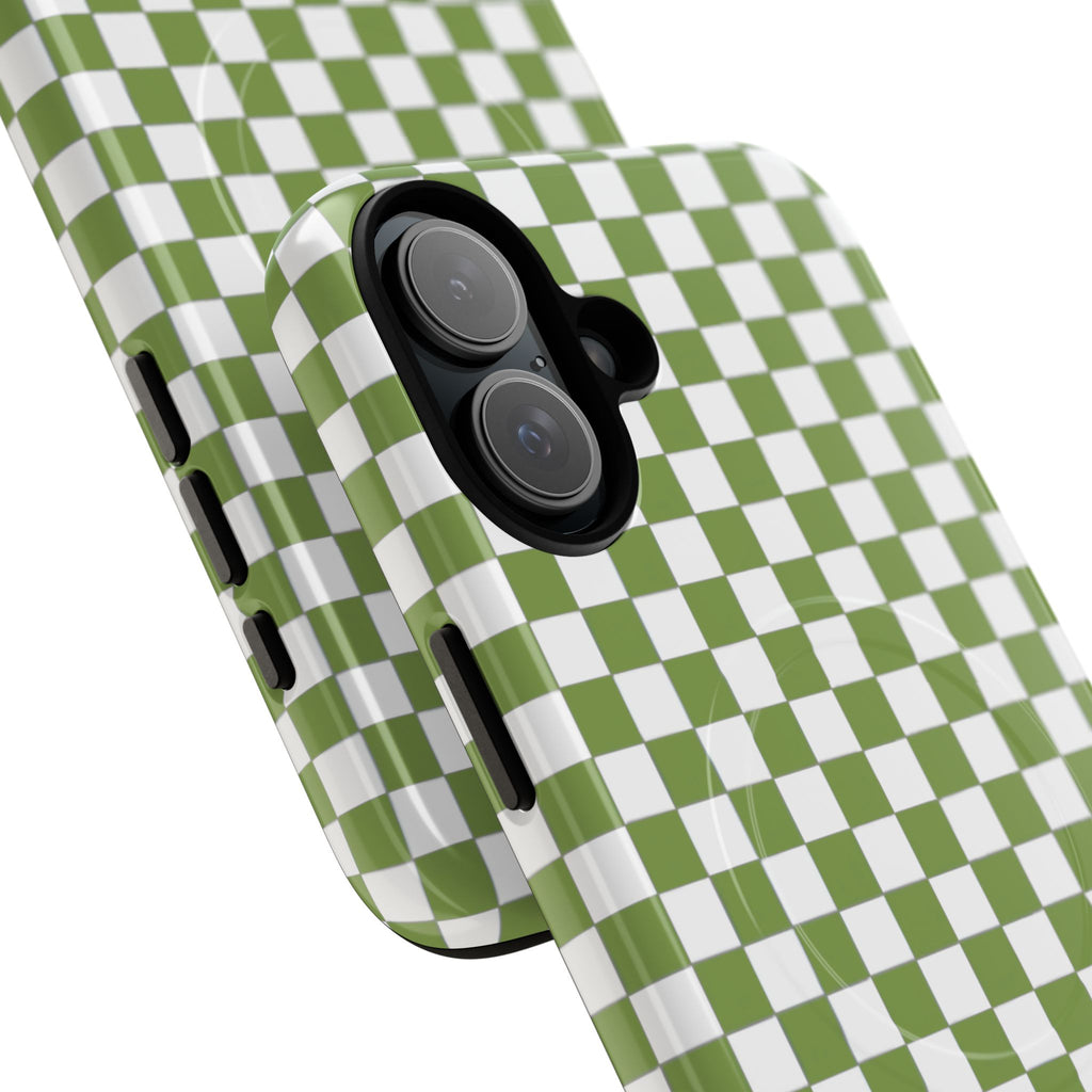 Green Checkerboard Phone Case