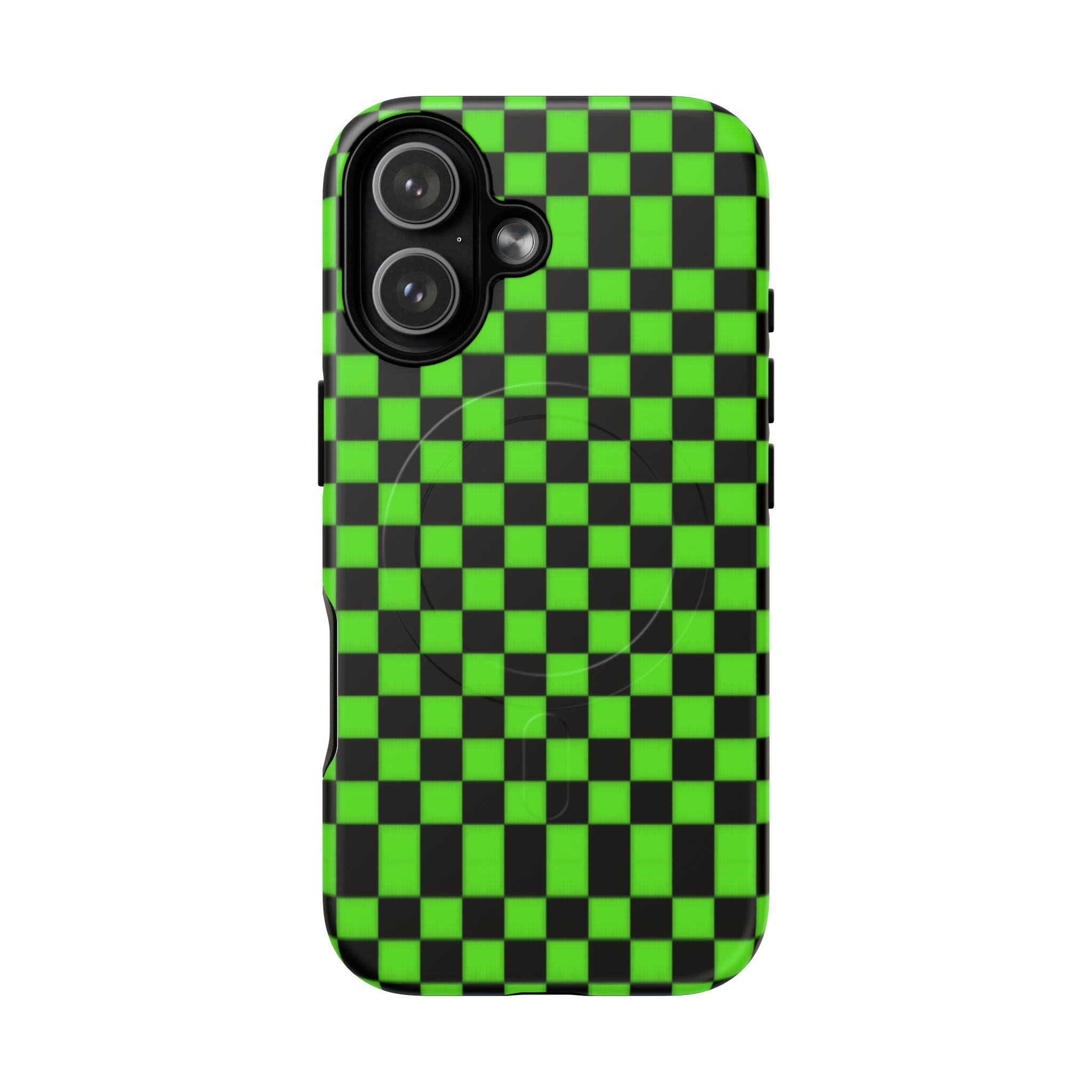Green Black Checkered Phone Case