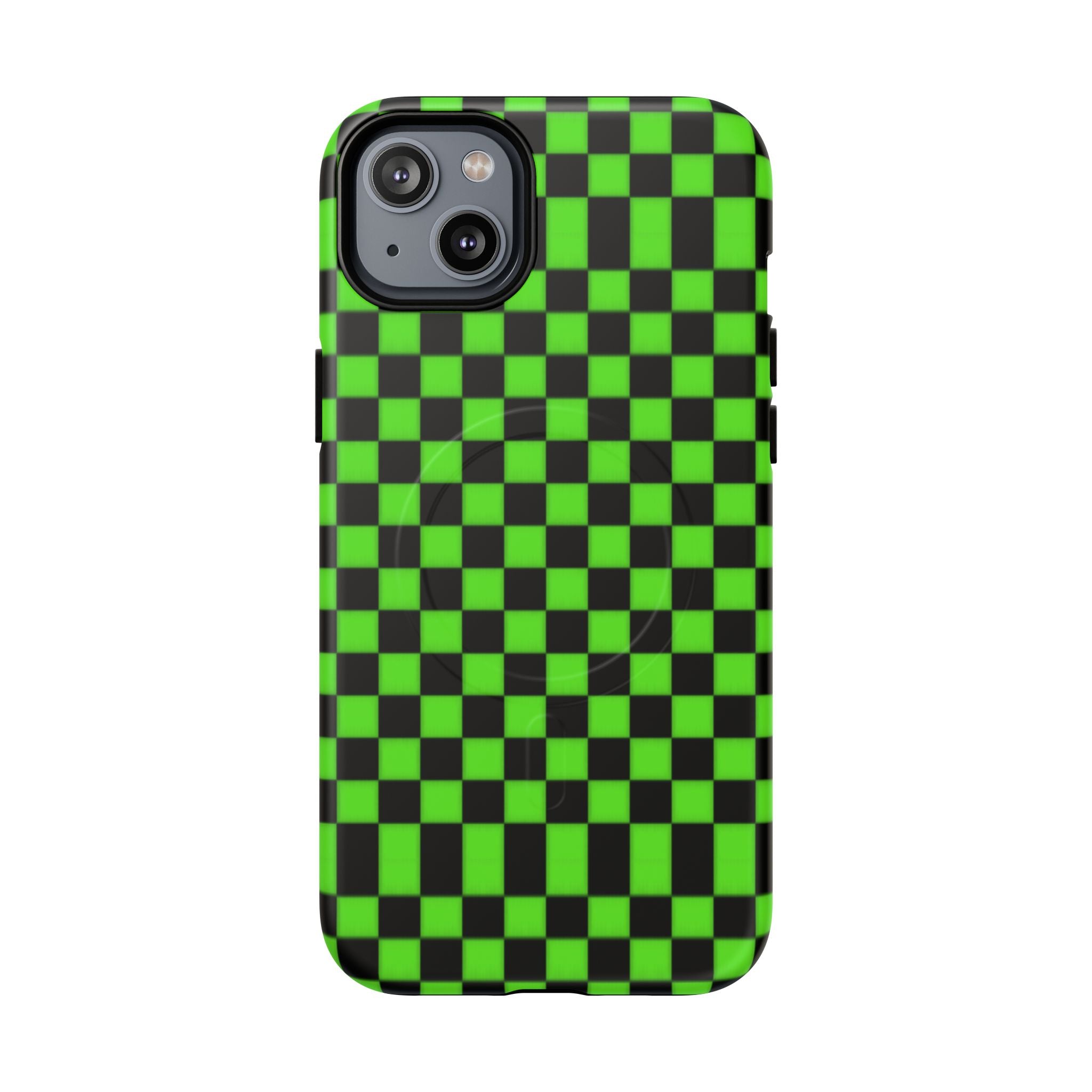 Green Black Checkered Phone Case
