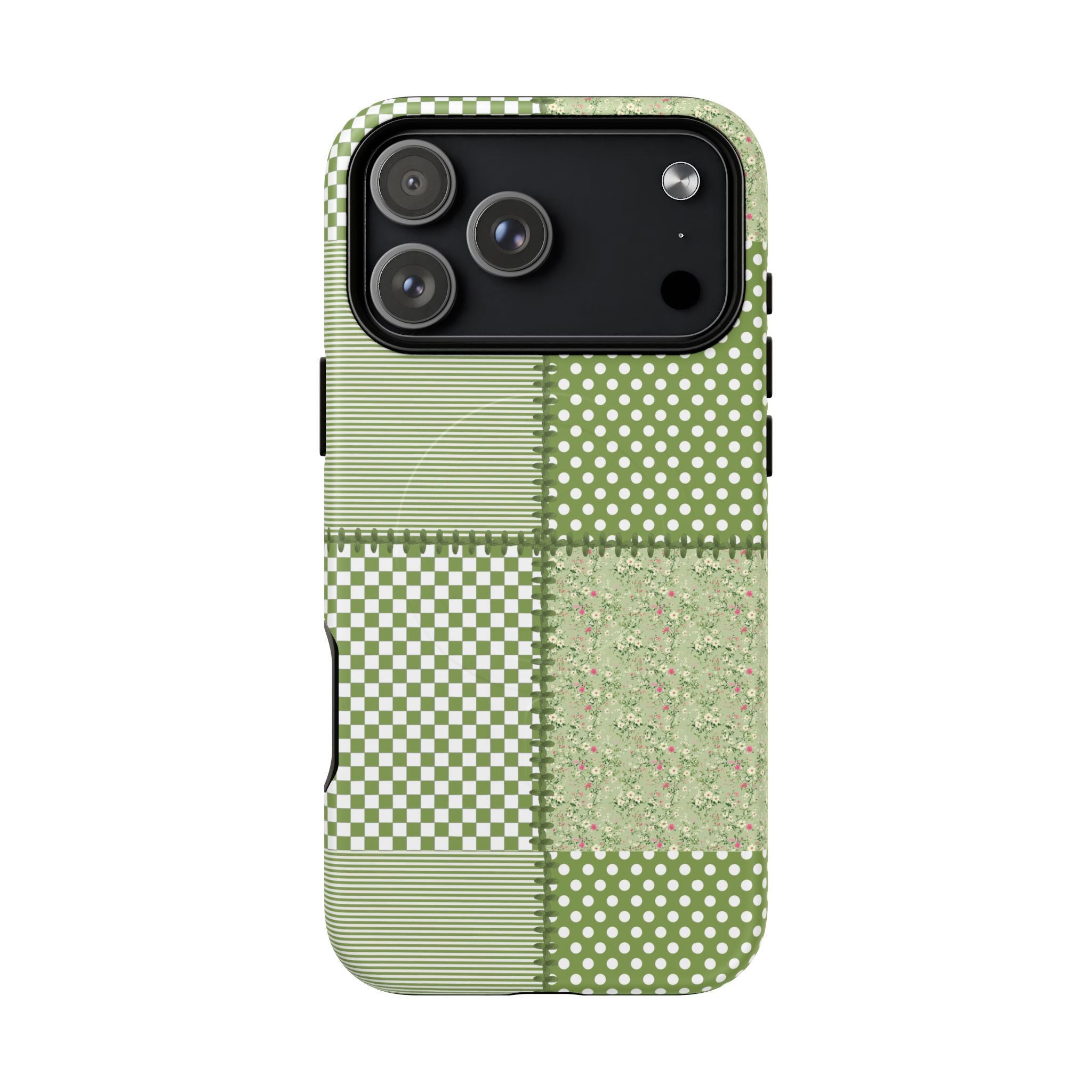 Green Patchwork Phone Case