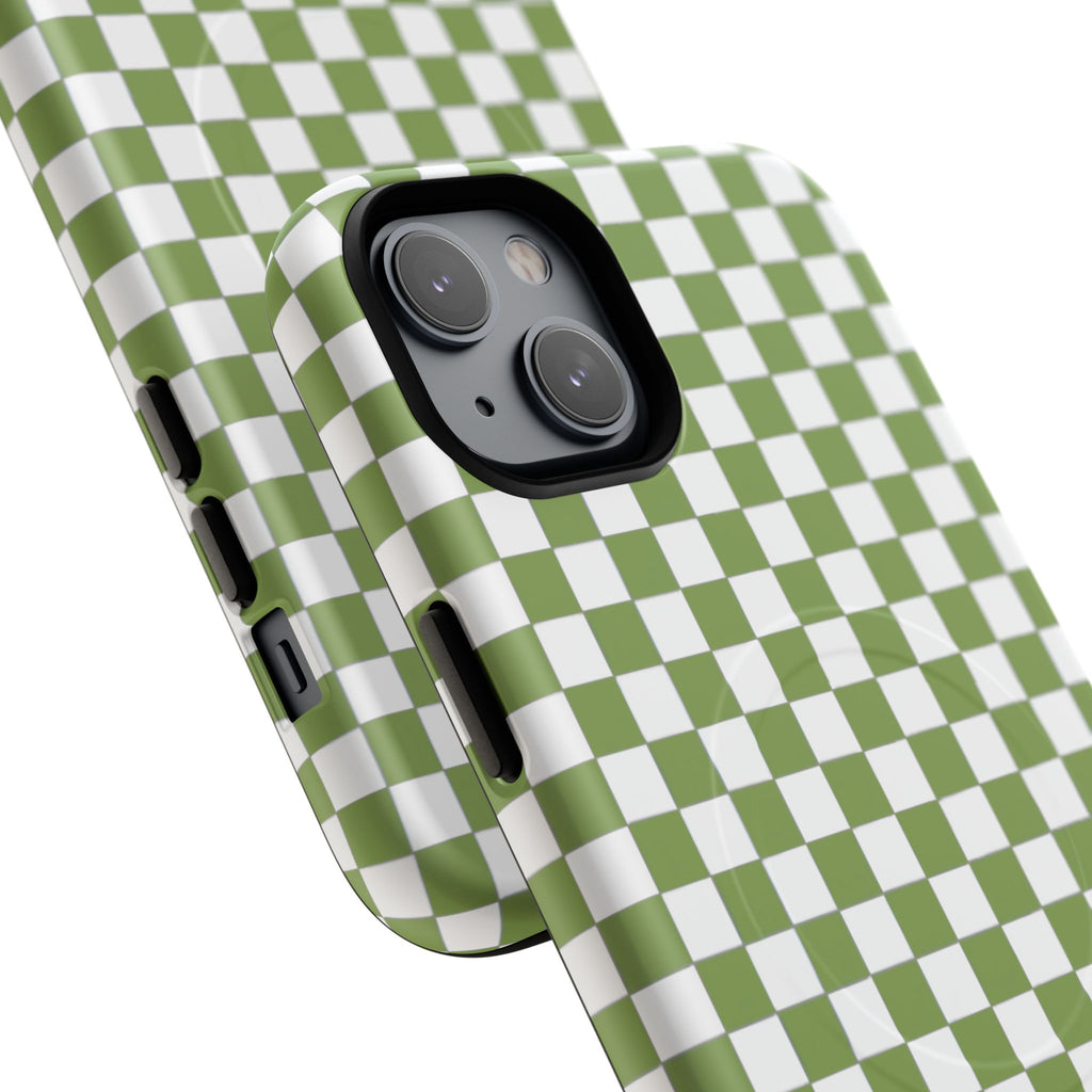 Green Checkerboard Phone Case