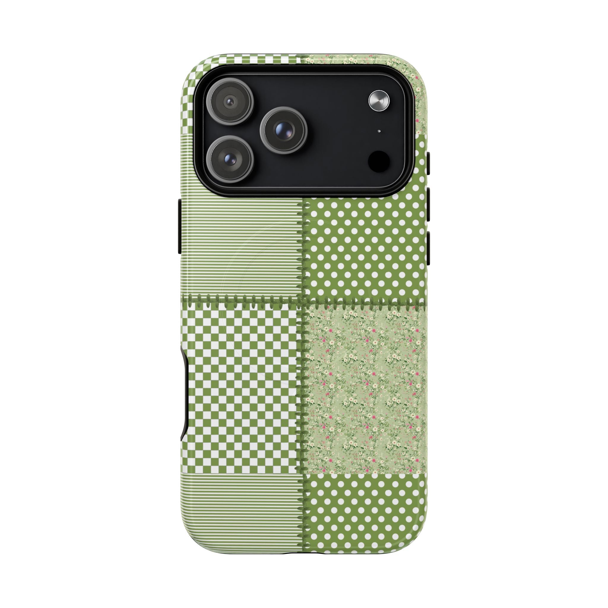 Green Patchwork Phone Case