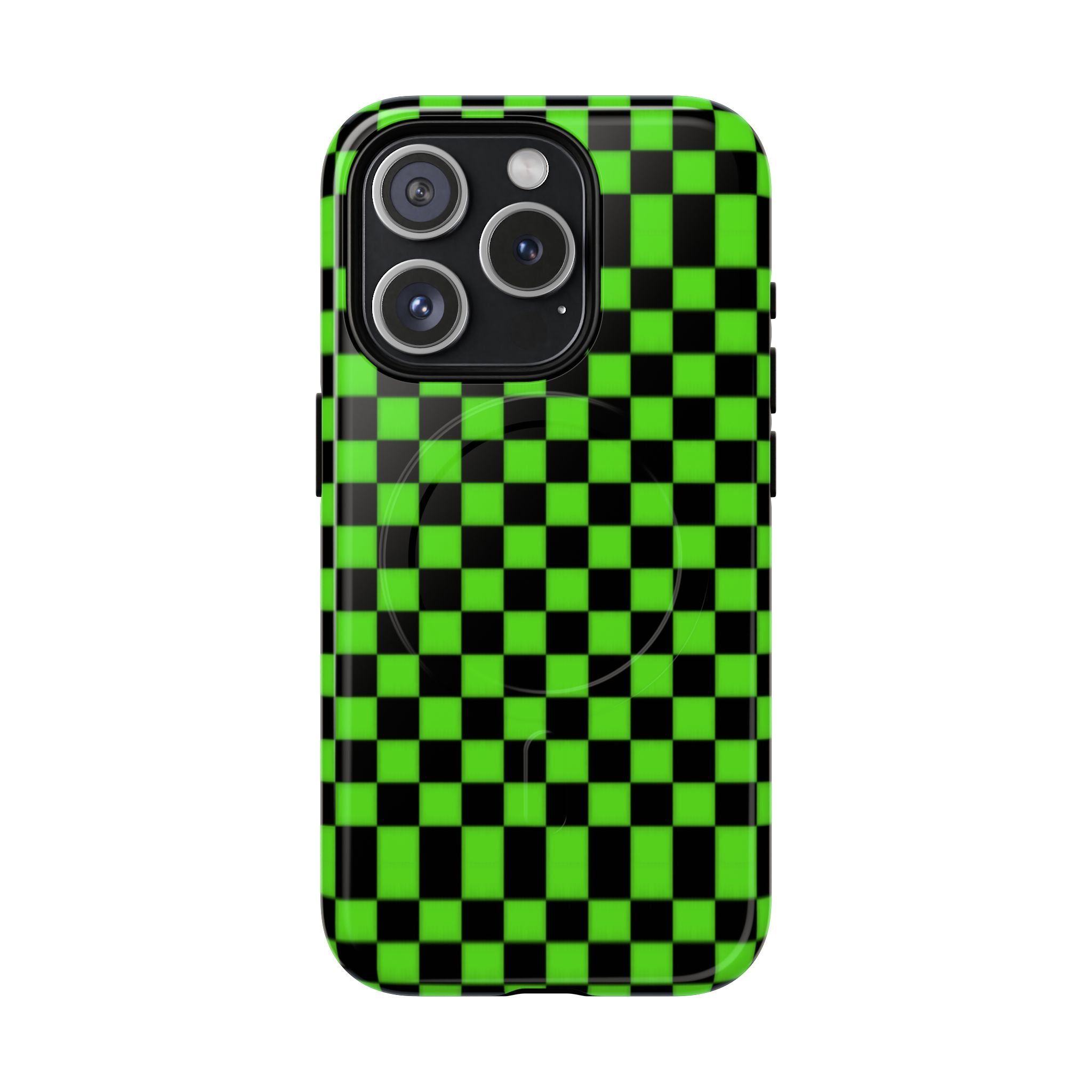Green Black Checkered Phone Case