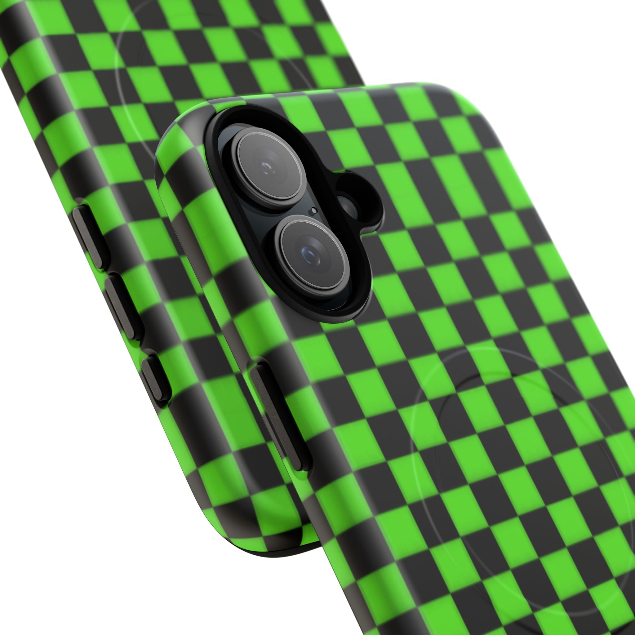 Green Black Checkered Phone Case