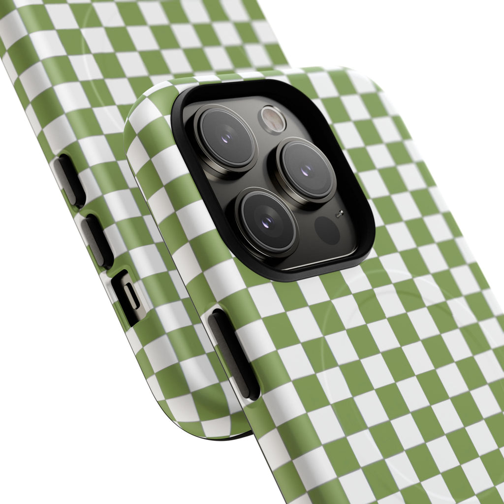 Green Checkerboard Phone Case