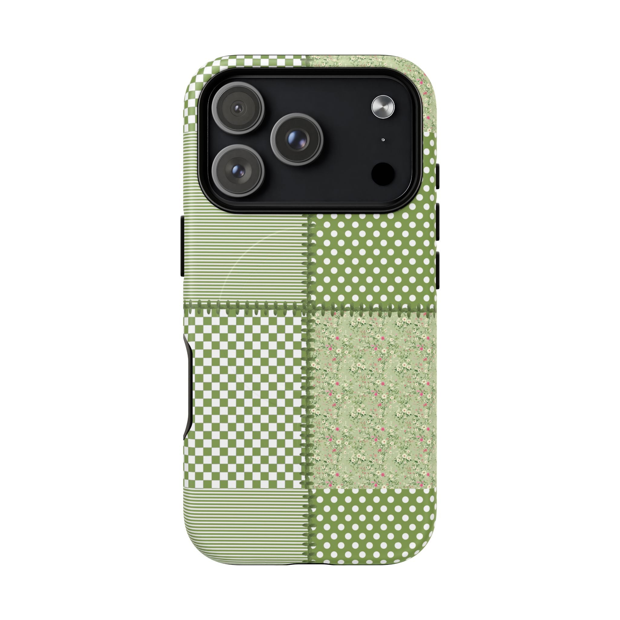 Green Patchwork Phone Case