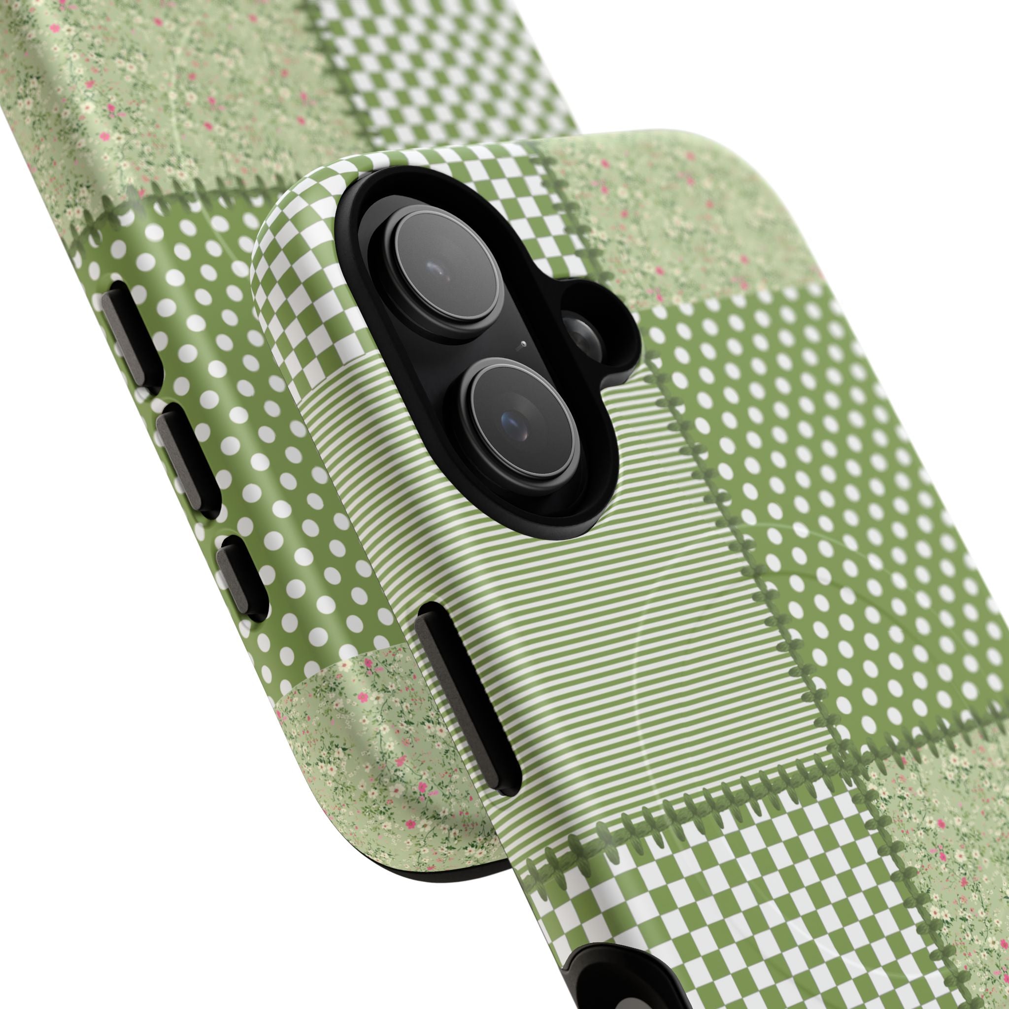 Green Patchwork Phone Case