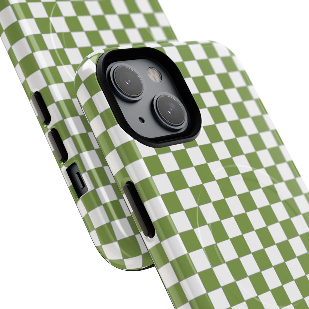 Green Checkerboard Phone Case