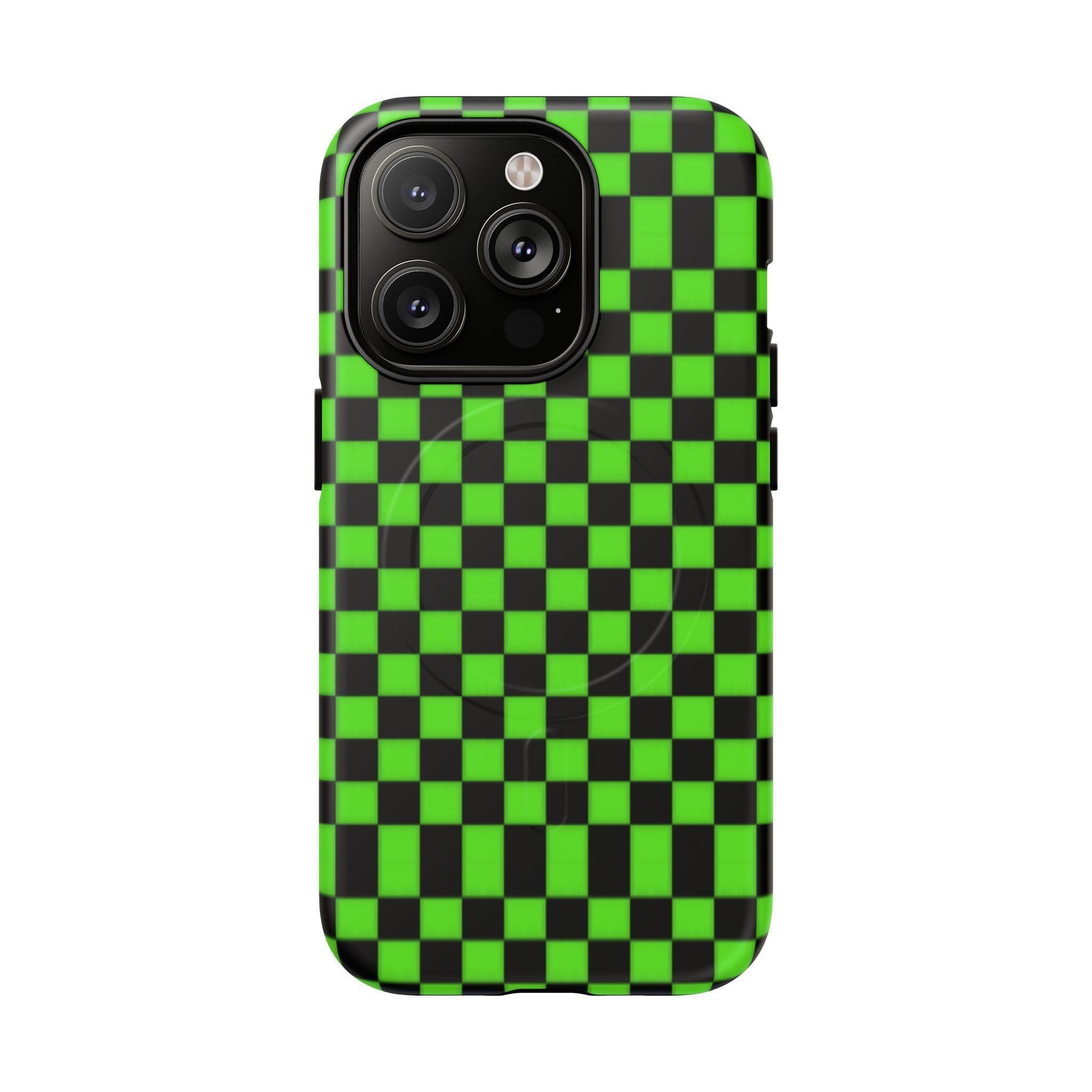 Green Black Checkered Phone Case