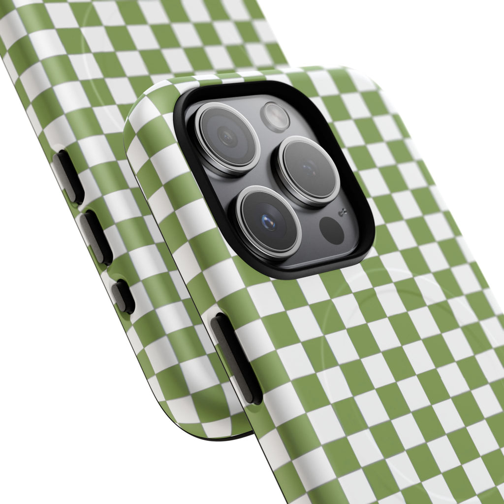 Green Checkerboard Phone Case