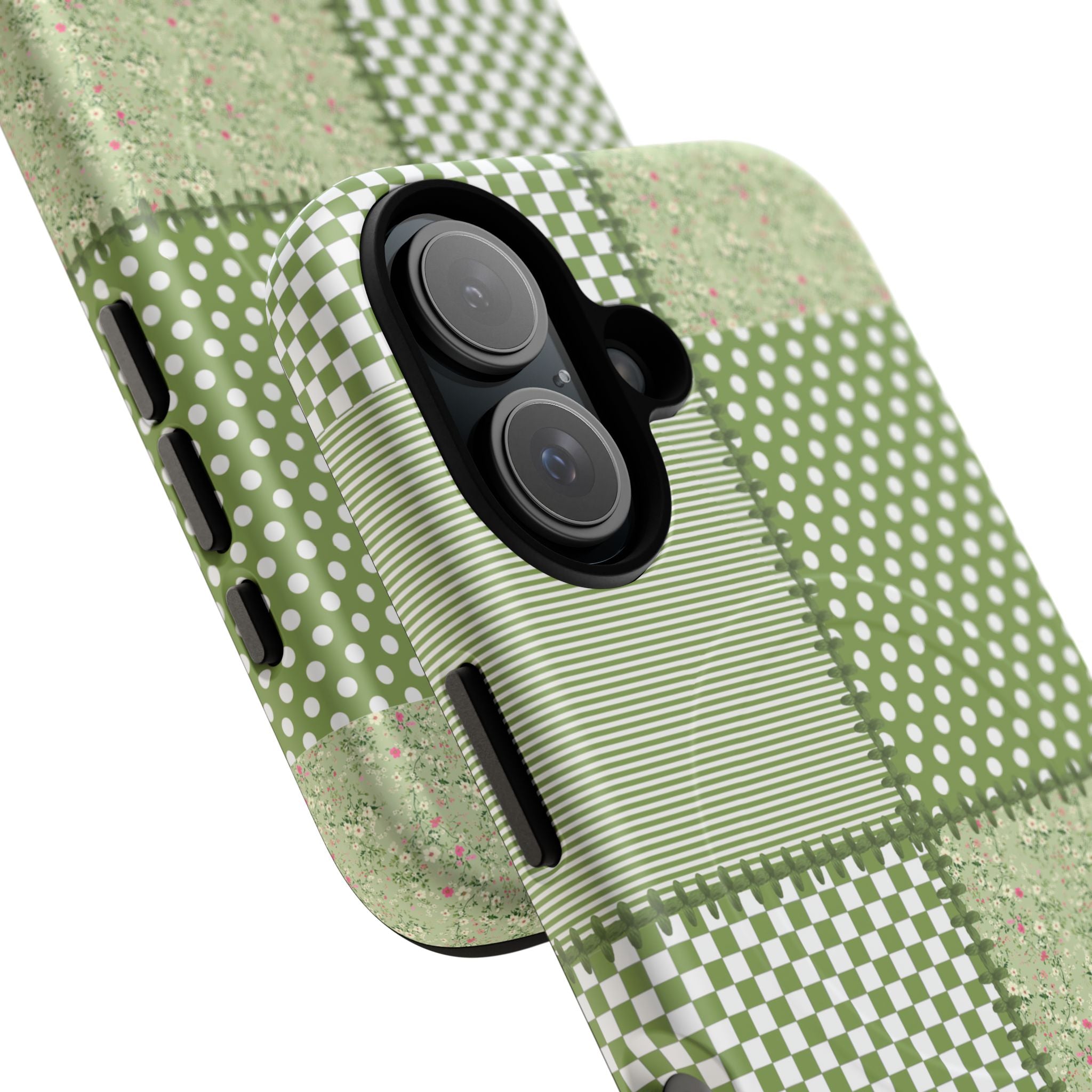 Green Patchwork Phone Case