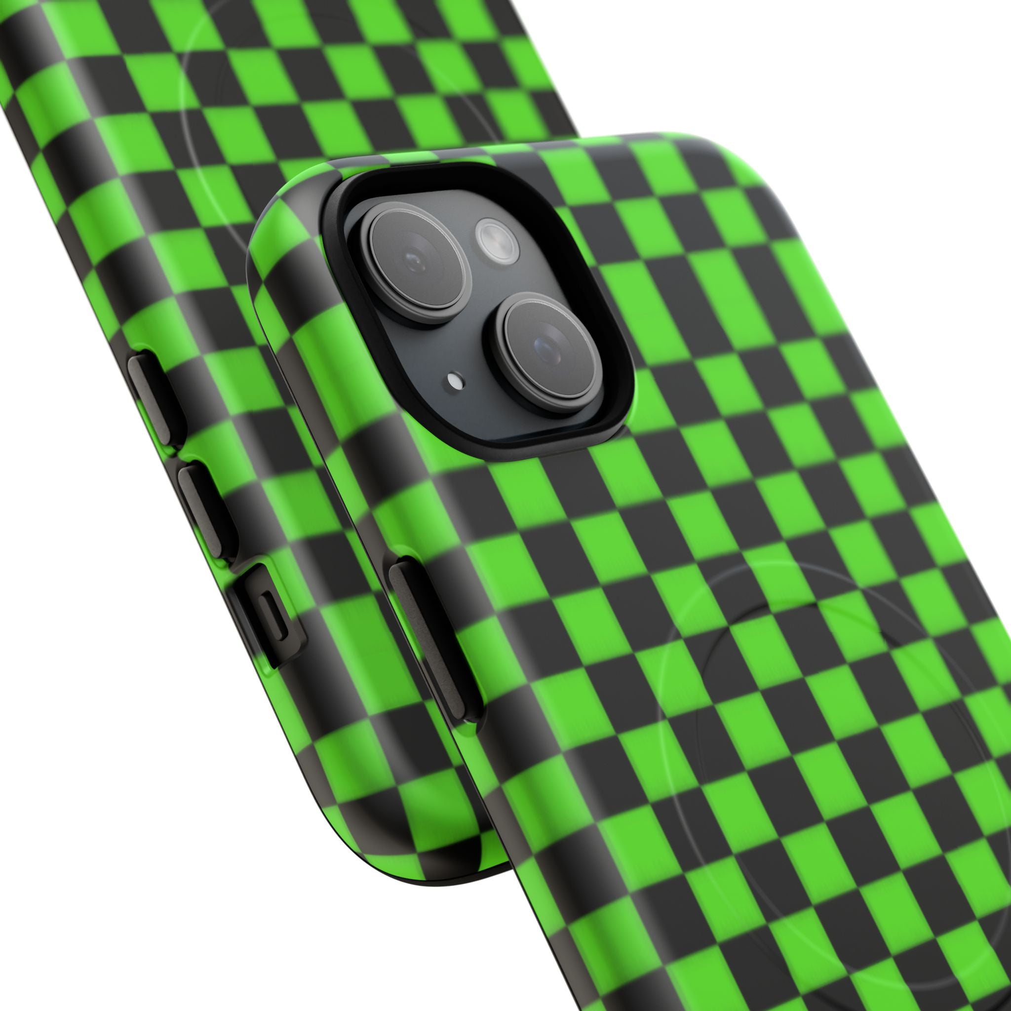 Green Black Checkered Phone Case