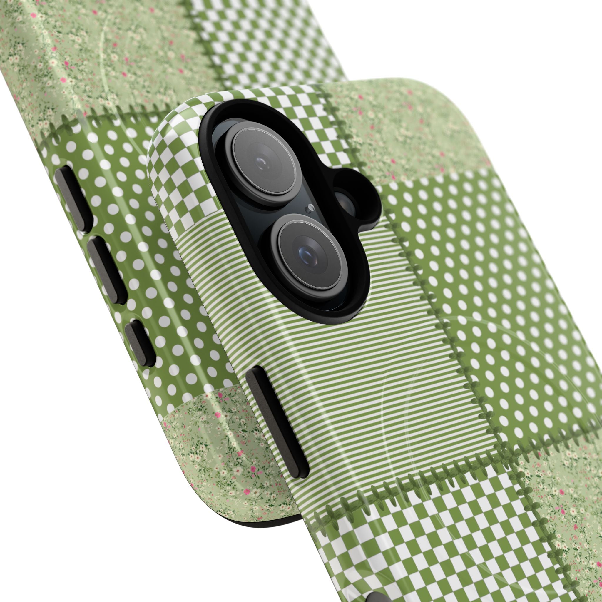 Green Patchwork Phone Case