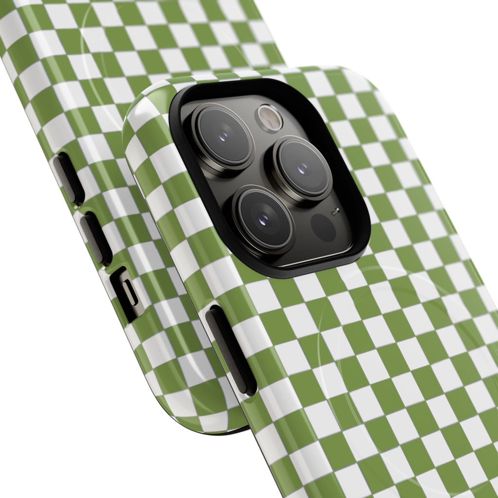 Green Checkerboard Phone Case