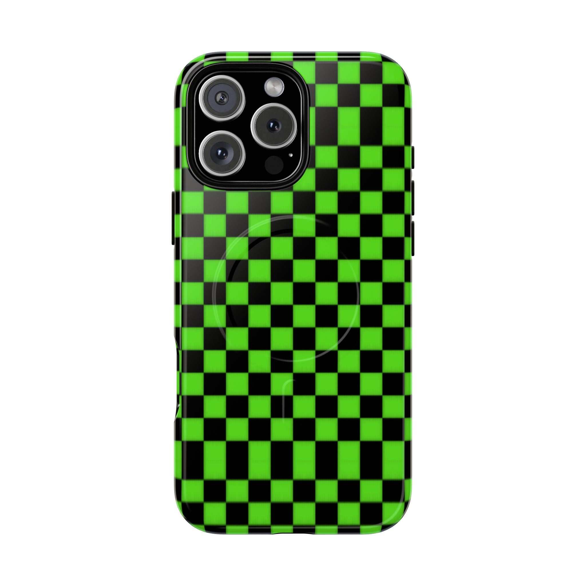 Green Black Checkered Phone Case